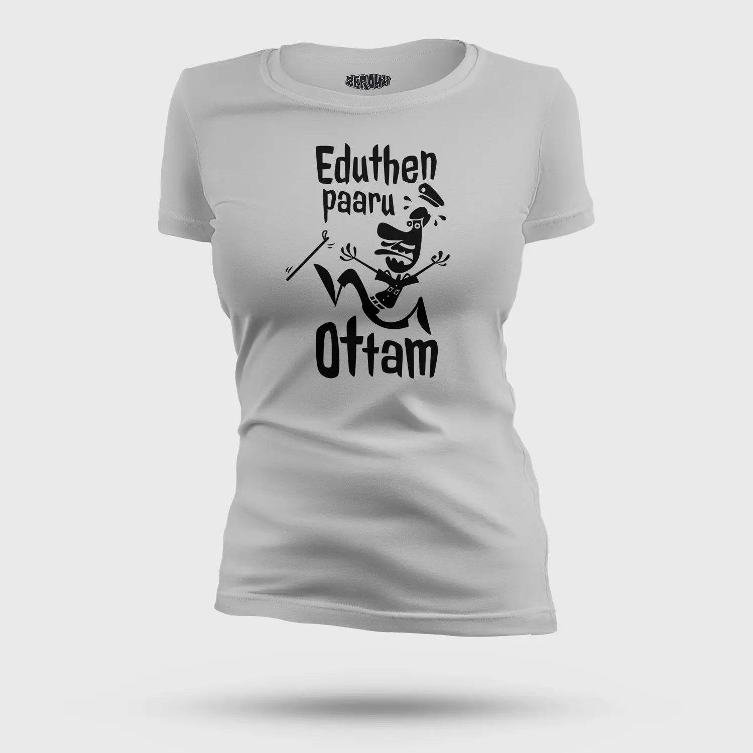 Eduthen Paaru Ottam Women's T-Shirt in Grey Melange Color