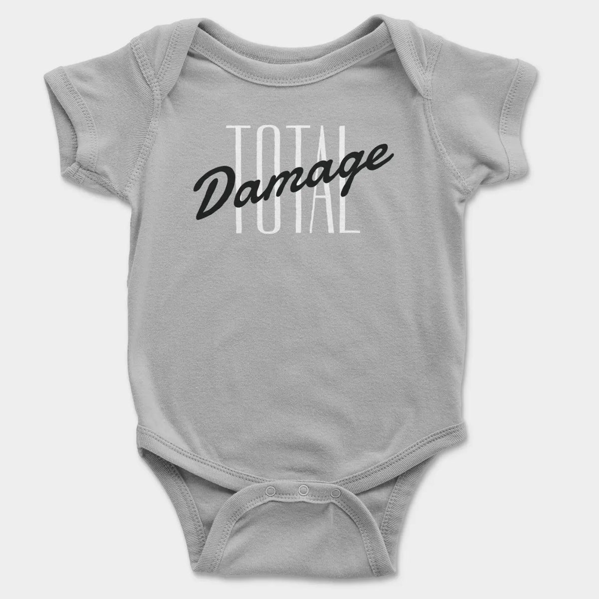 Total Damage Onesie/Romper in Grey Melange Color