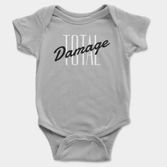 Total Damage Onesie/Romper in Grey Melange Color