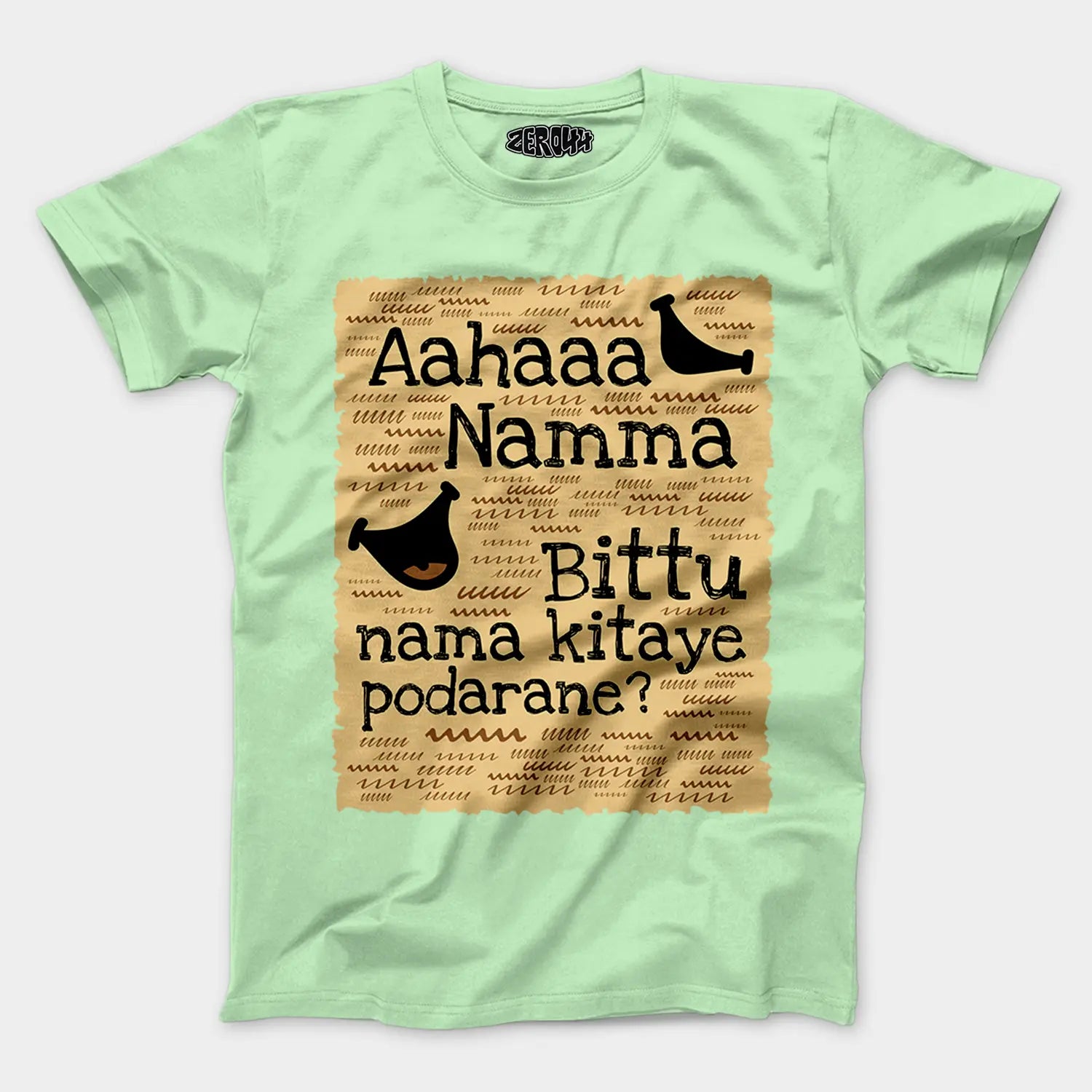 Aahaaa Namma Bittu Nama Kitaye Podarane Men/Unisex T-Shirt in Jade Color
