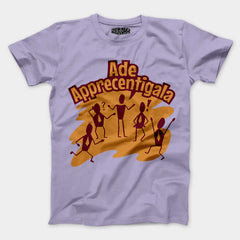 Ade Apprecentingala Men/Unisex T-Shirt in Lavender Color