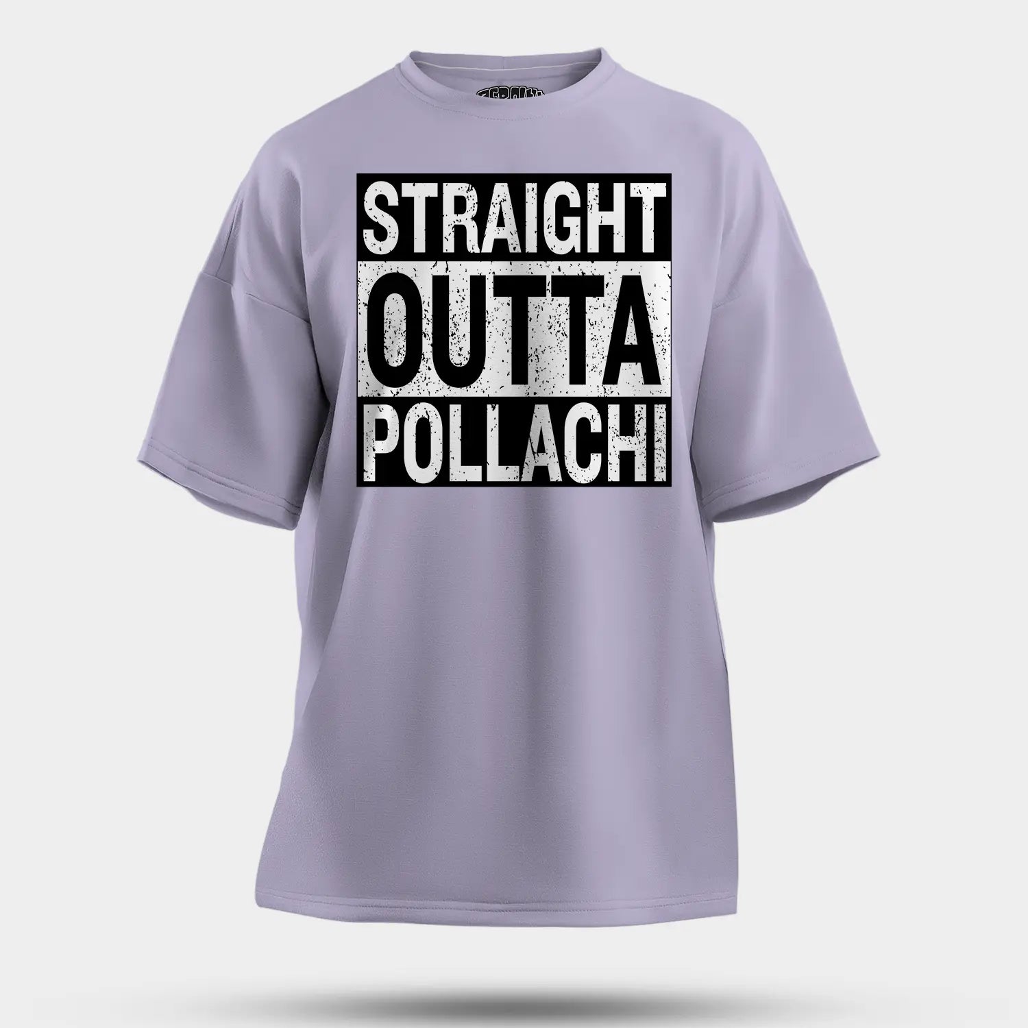 Straight Outta Pollachi Men/Unisex Oversized T-Shirt in Lavender Color