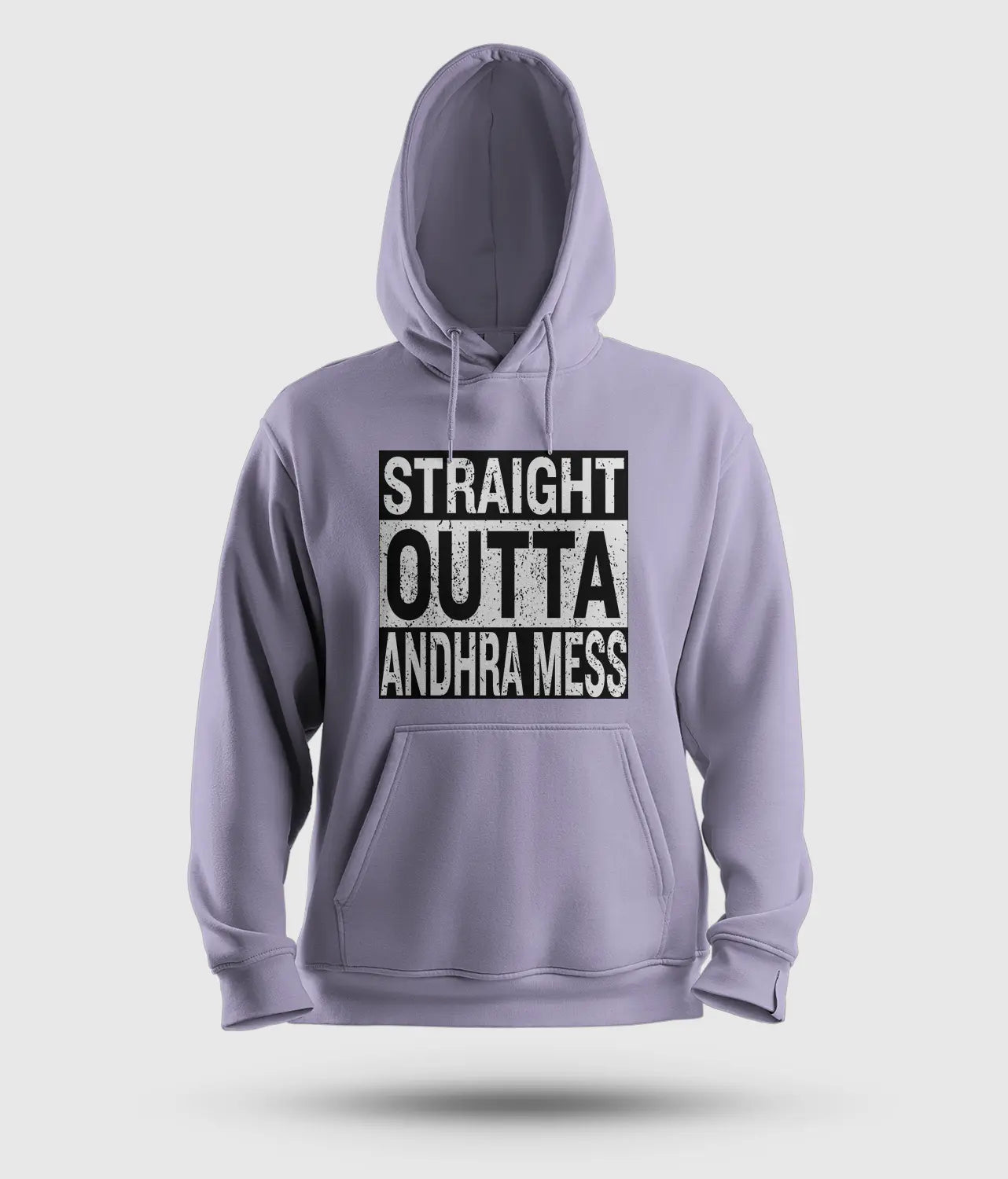 Straight Outta Andhra Mess Men/Unisex Hoodie in Lavender Color