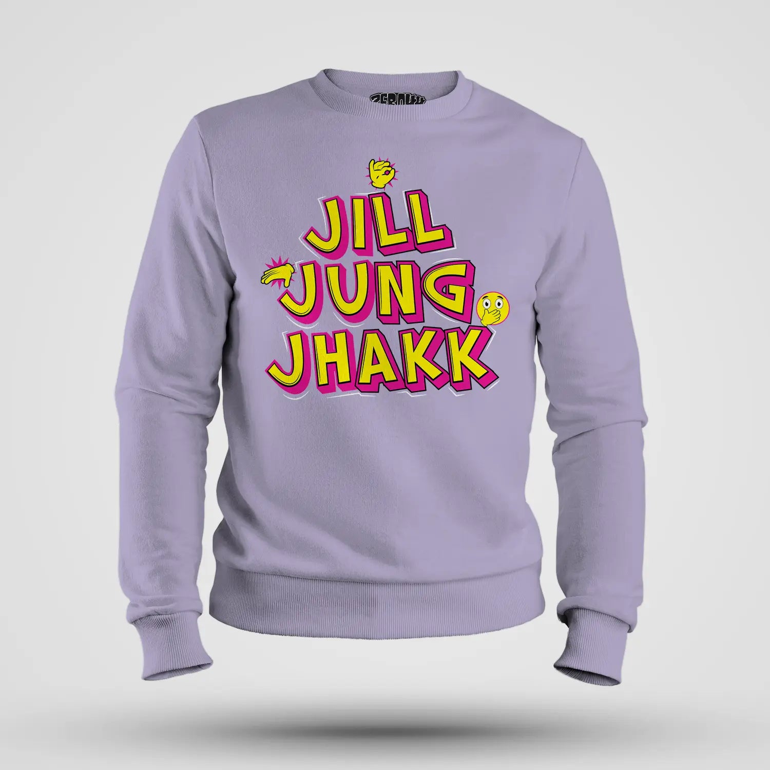Jill Jung Jhakk Men/Unisex Sweatshirt in Lavender Color