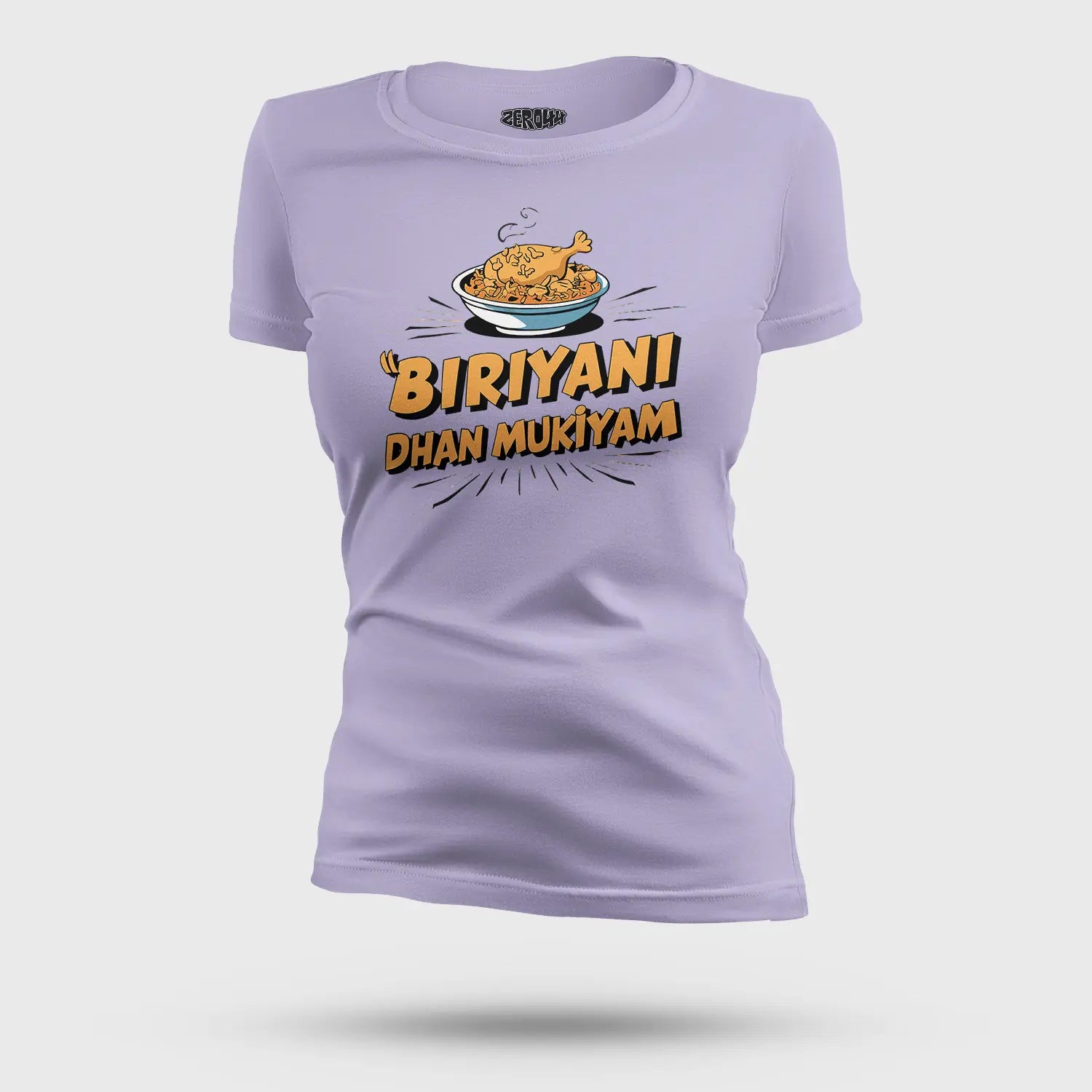 Biriyani Dhan Mukiyam Women's T-Shirt in Lavender Color