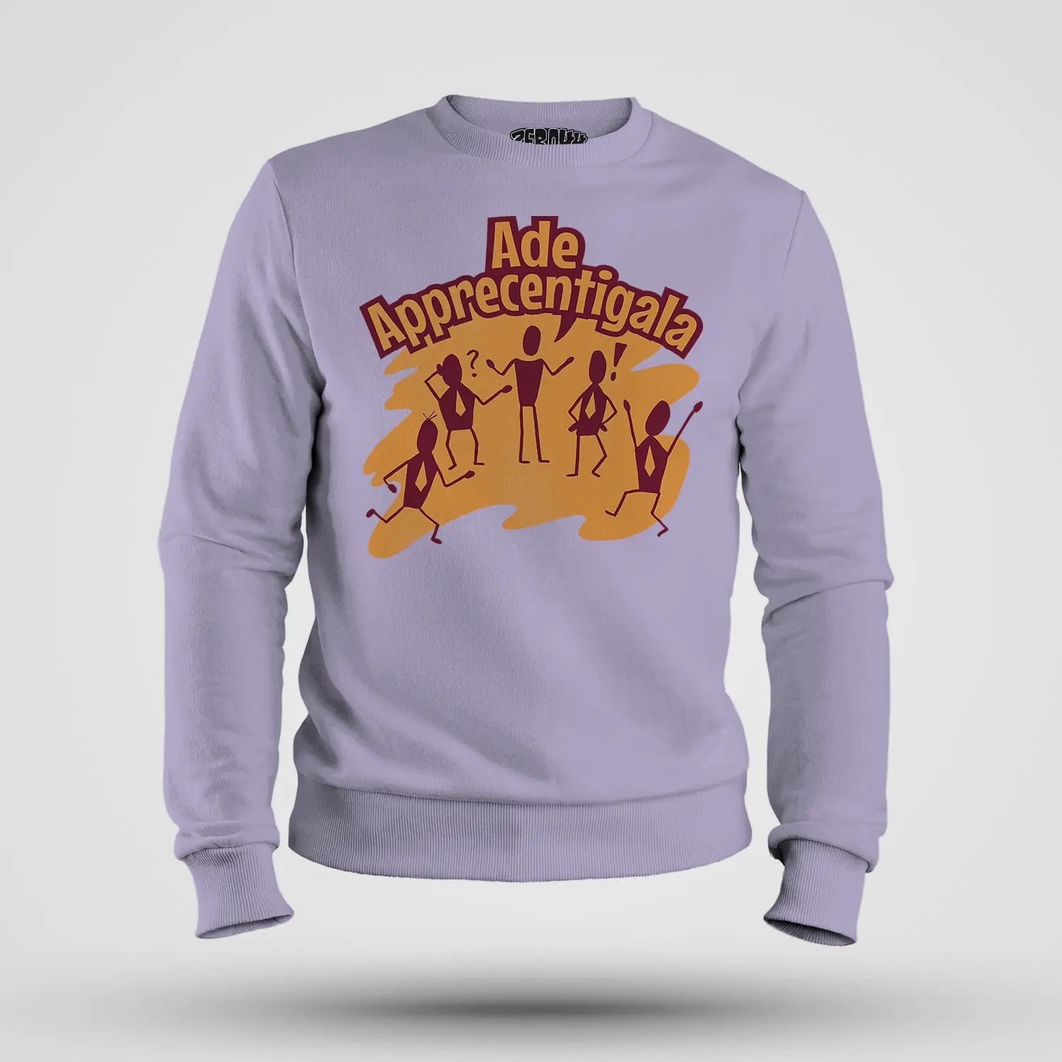 Ade Apprecentingala Men/Unisex Sweatshirt in Lavender Color