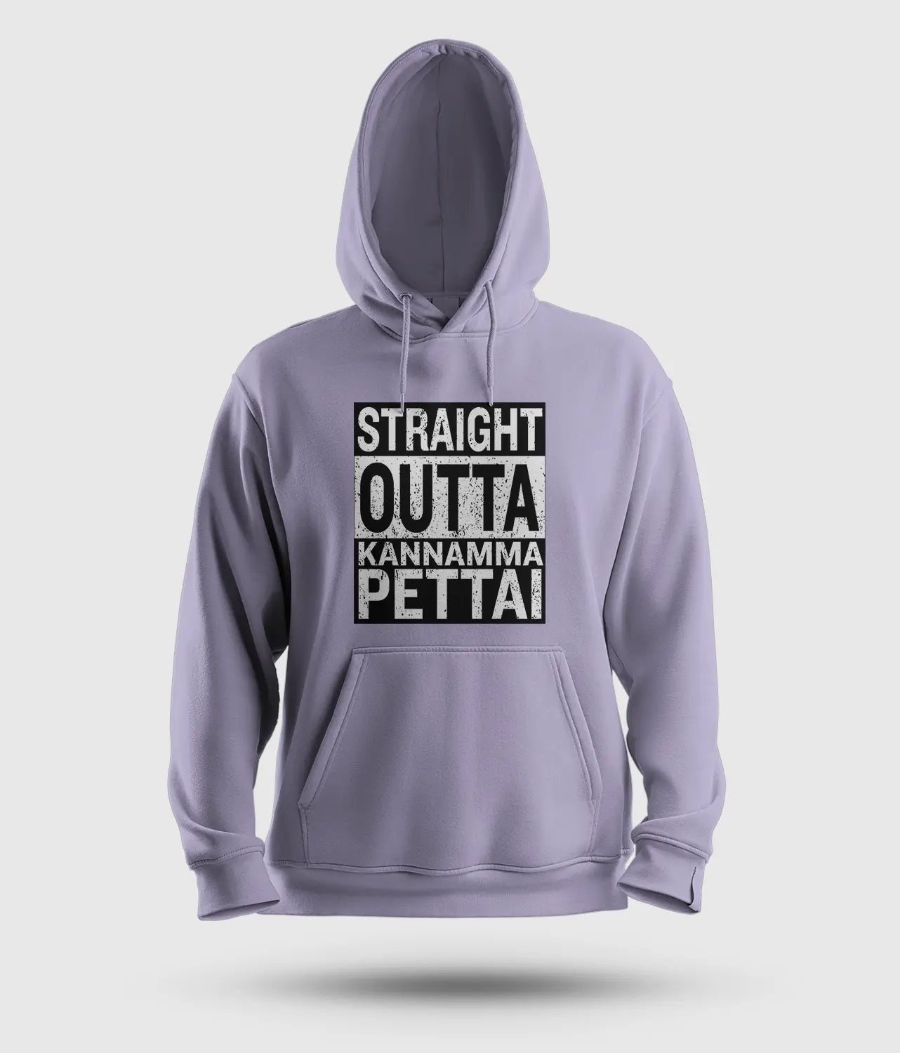 Straight Outta Kannamma Pettai Men/Unisex Hoodie in Lavender Color