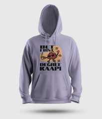 But First Degree Kaapi Men/Unisex Hoodie in Lavender Color
