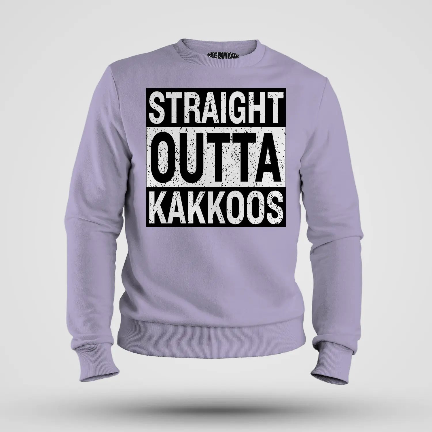 Straight Outta Kakkoos Men/Unisex Sweatshirt in Lavender Color