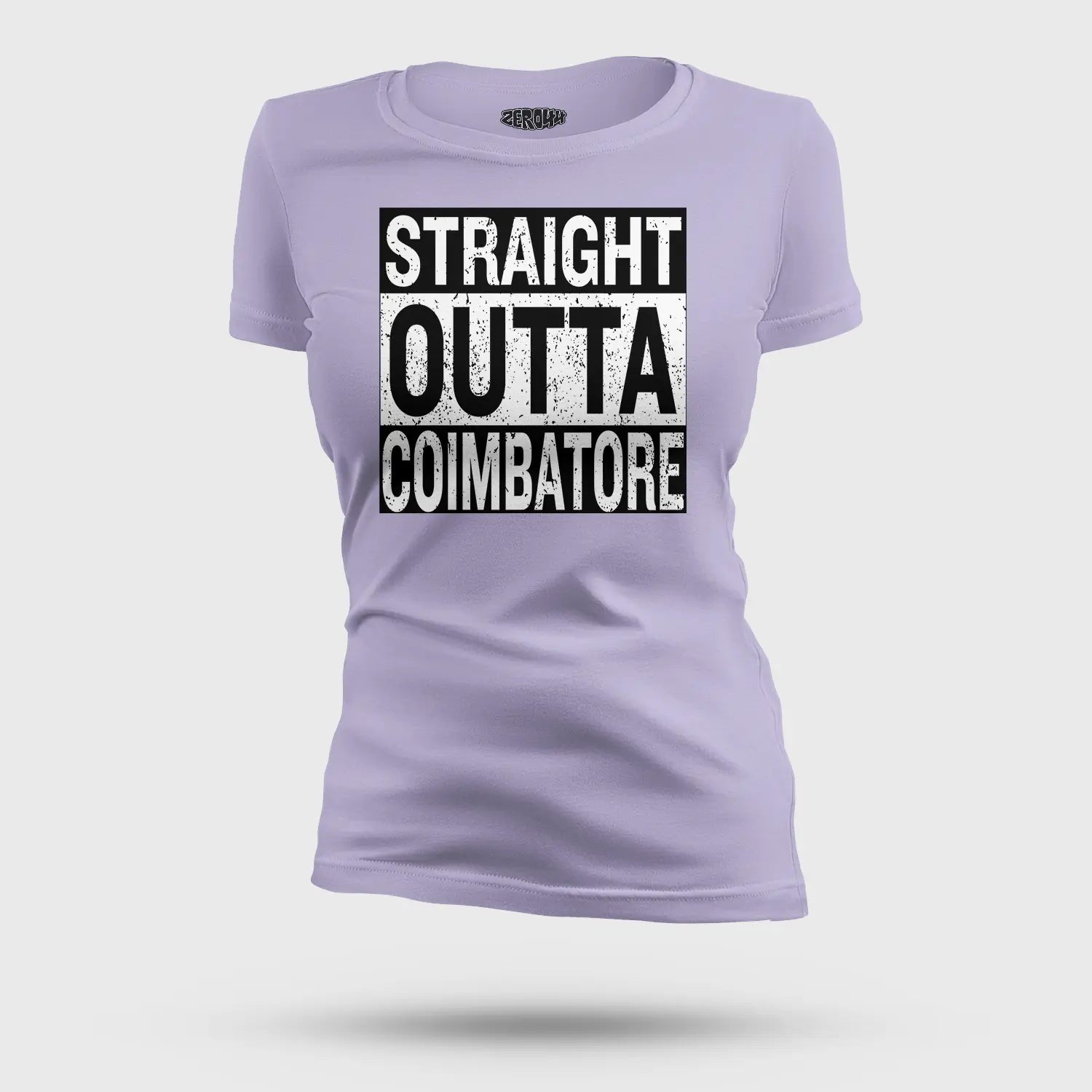 Straight Outta Coimbatore Women's T-Shirt in Lavender Color