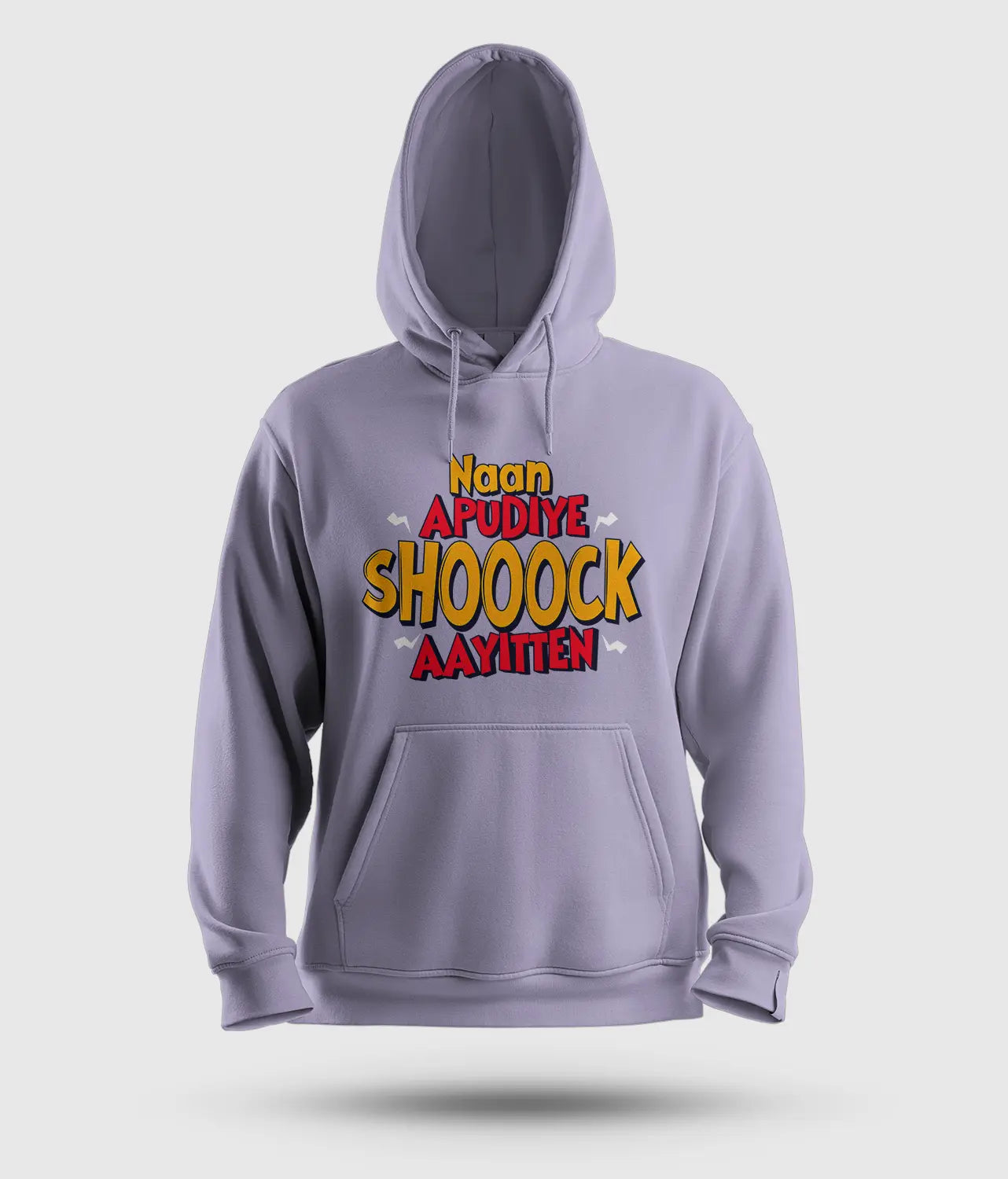 Naan Apudiye Shoooock Aayitten Men/Unisex Hoodie in Lavender Color