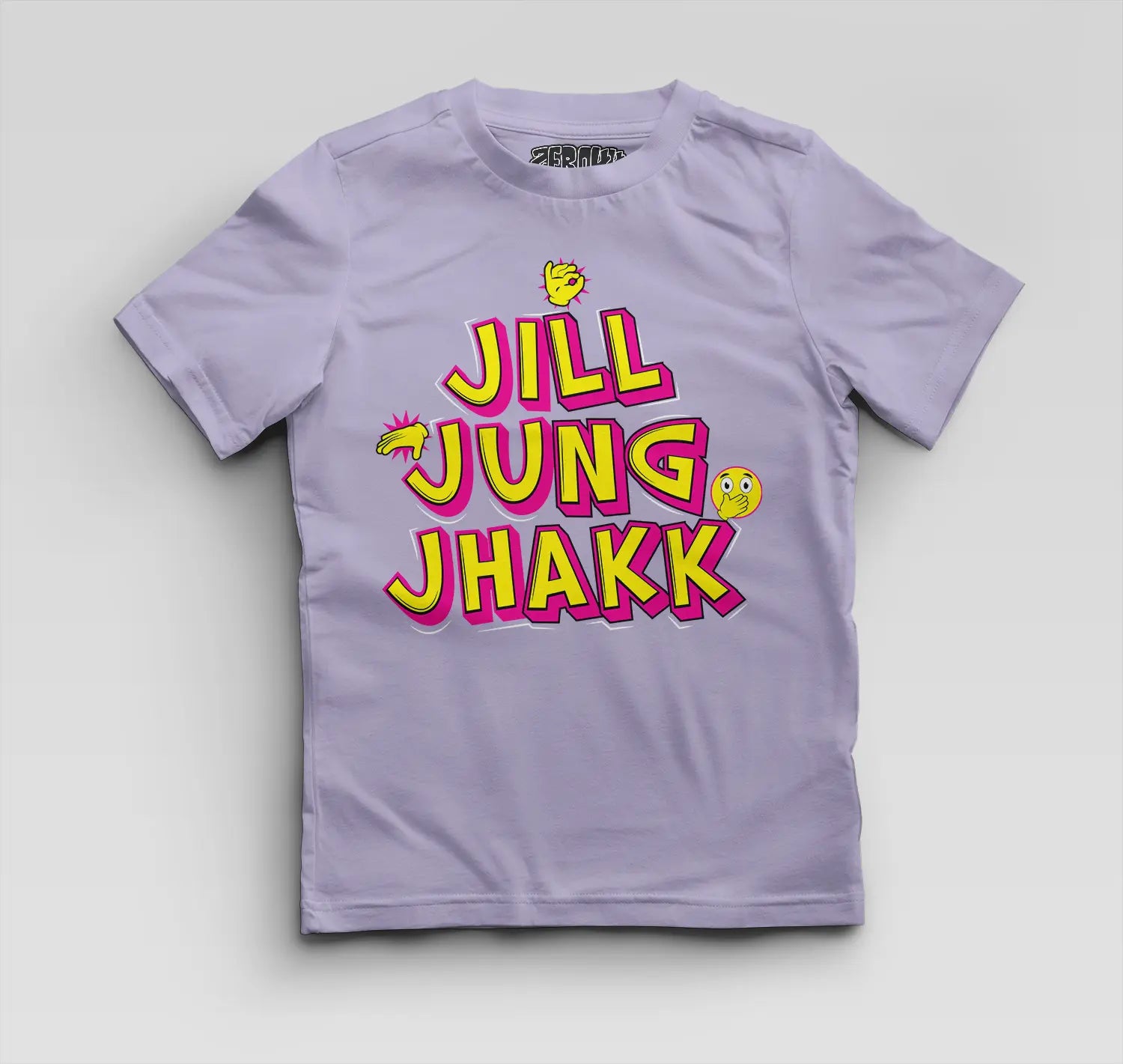 Jill Jung Jhakk Boys Round Neck T-Shirt in Lavender Color