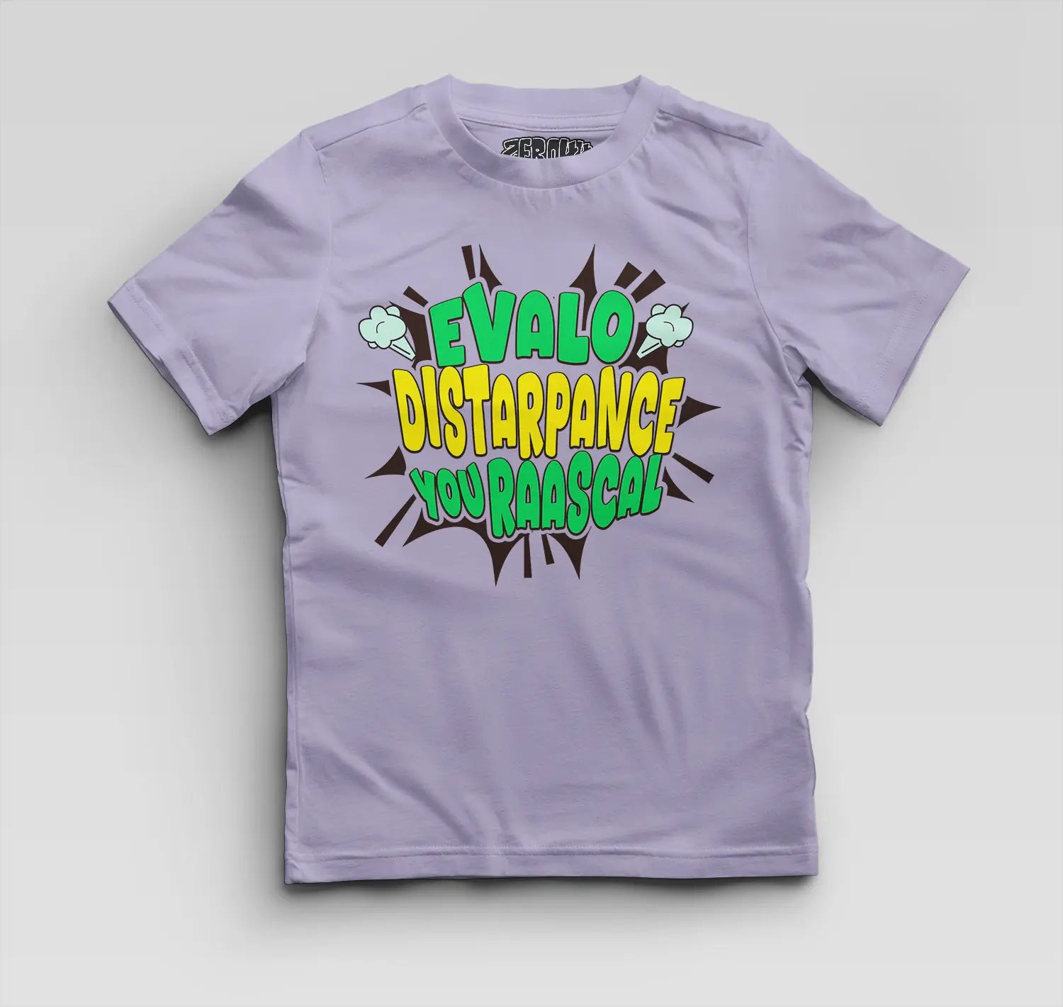 Evalo Distarpance You Raascal Boys Round Neck T-Shirt in Lavender Color