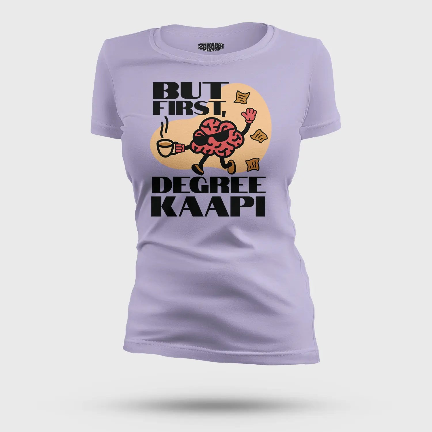 But First Degree Kaapi Women's T-Shirt in Lavender Color