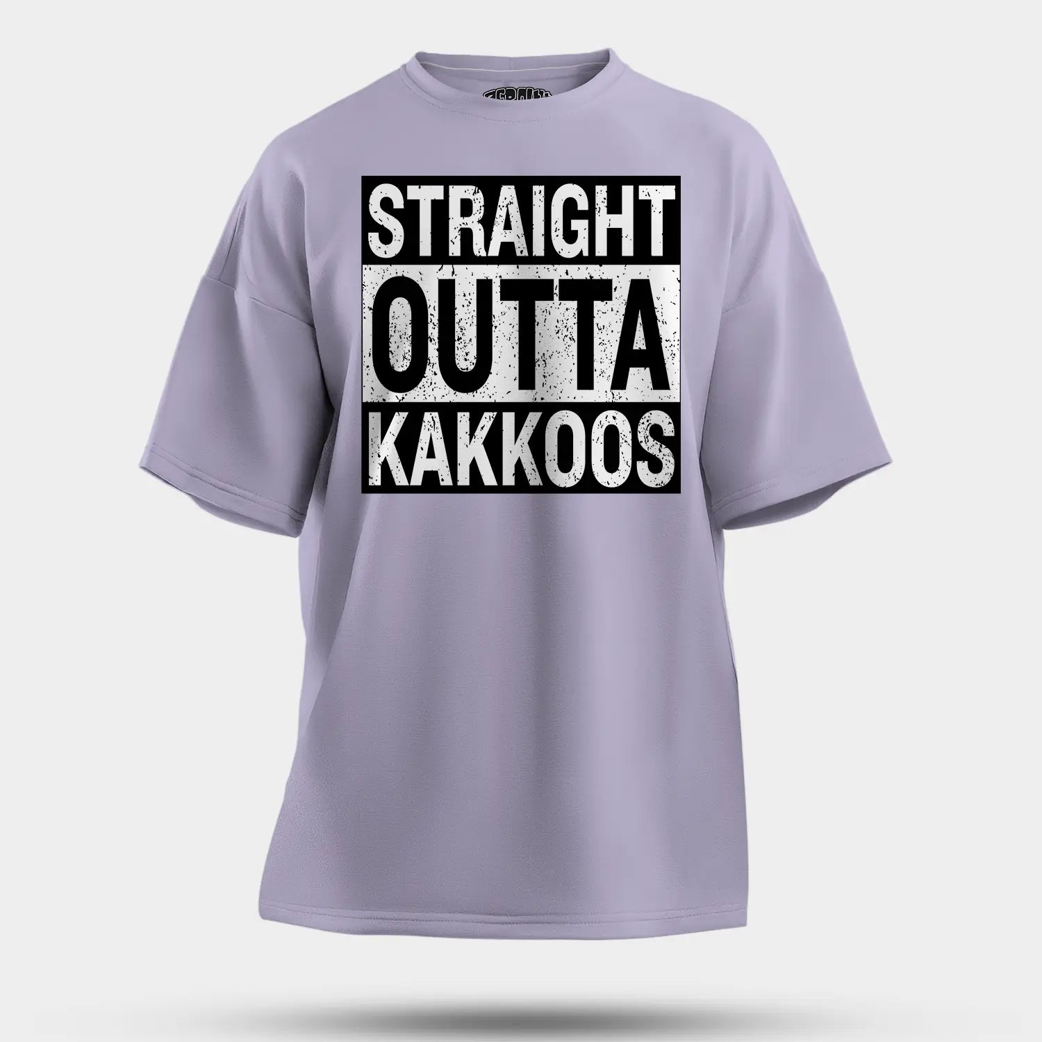 Straight Outta Kakkoos Men/Unisex Oversized T-Shirt in Lavender Color