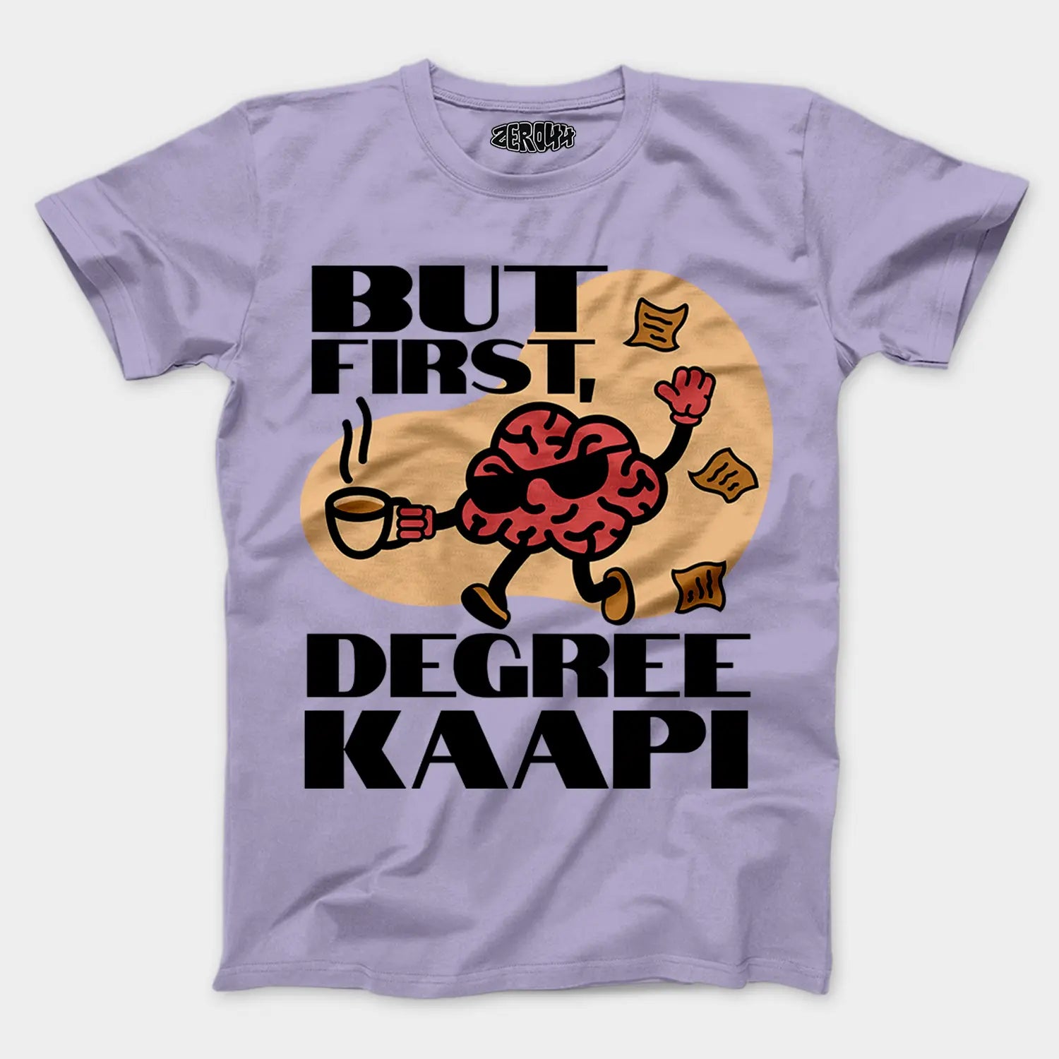 But First Degree Kaapi Men/Unisex T-Shirt in Lavender Color