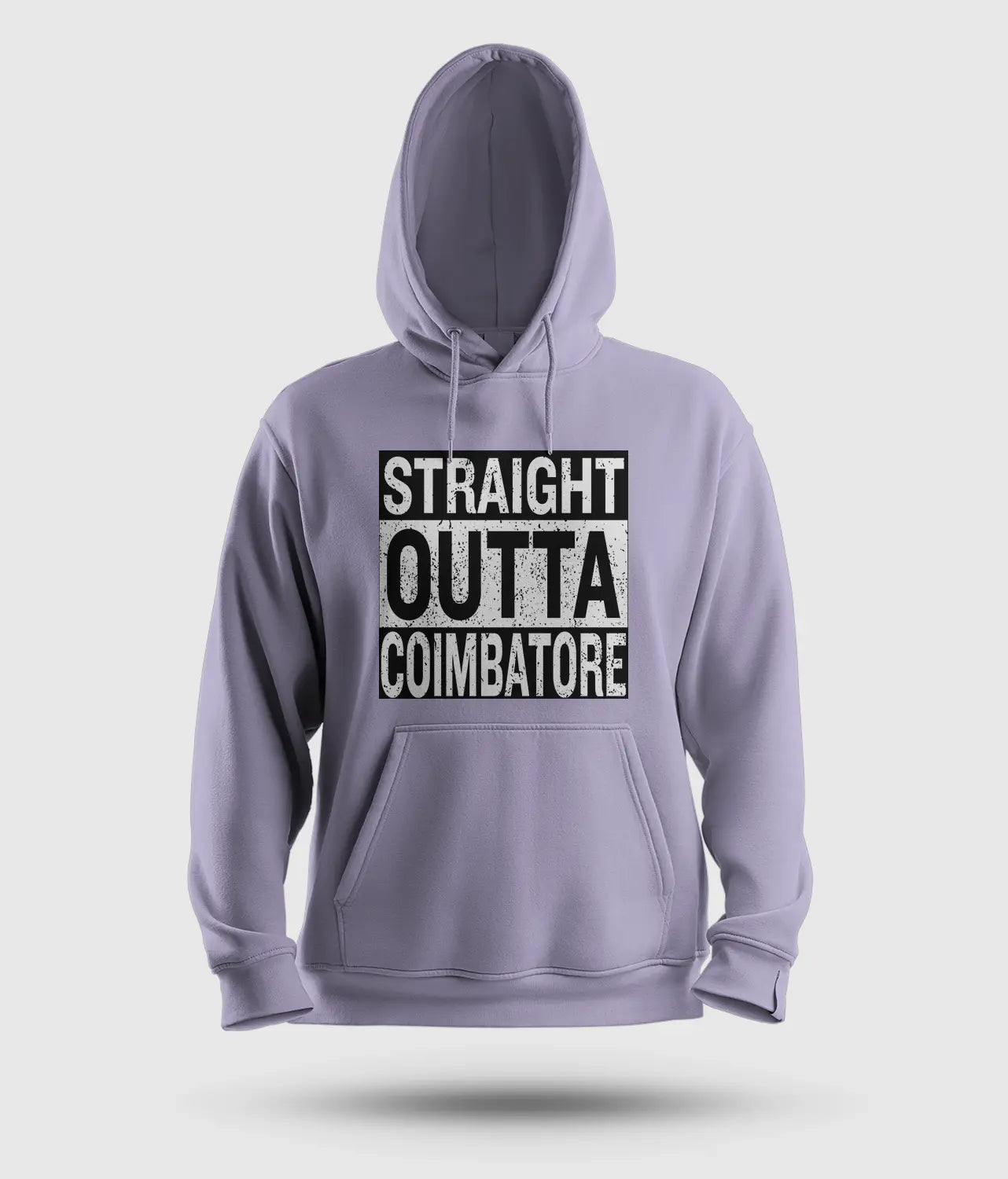 Straight Outta Coimbatore Men/Unisex Hoodie in Lavender Color