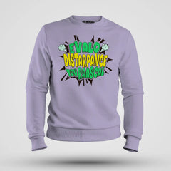Evalo Distarpance You Raascal Men/Unisex Sweatshirt in Lavender Color