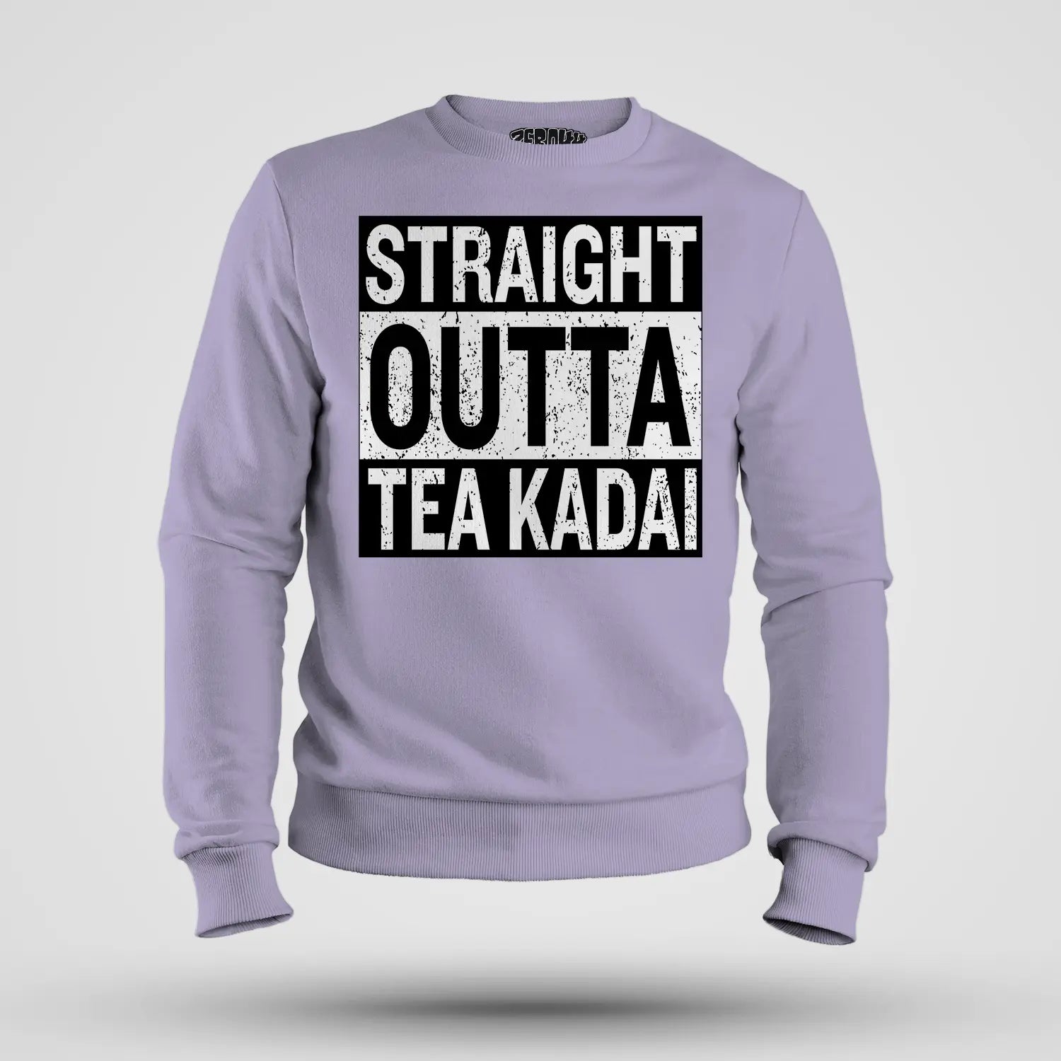 Straight Outta Tea Kadai Men/Unisex Sweatshirt in Lavender Color
