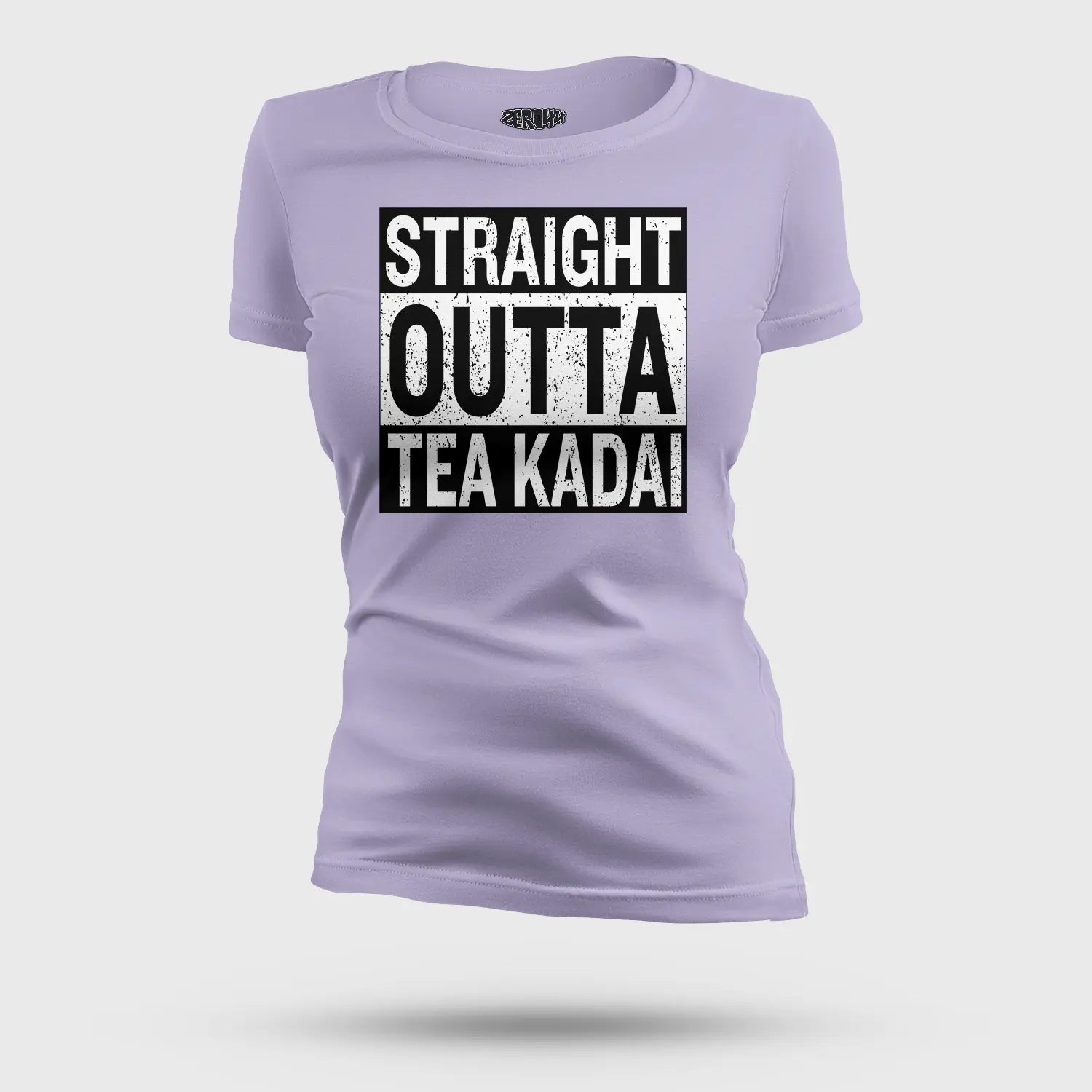 Straight Outta Tea Kadai Women's T-Shirt in Lavender Color