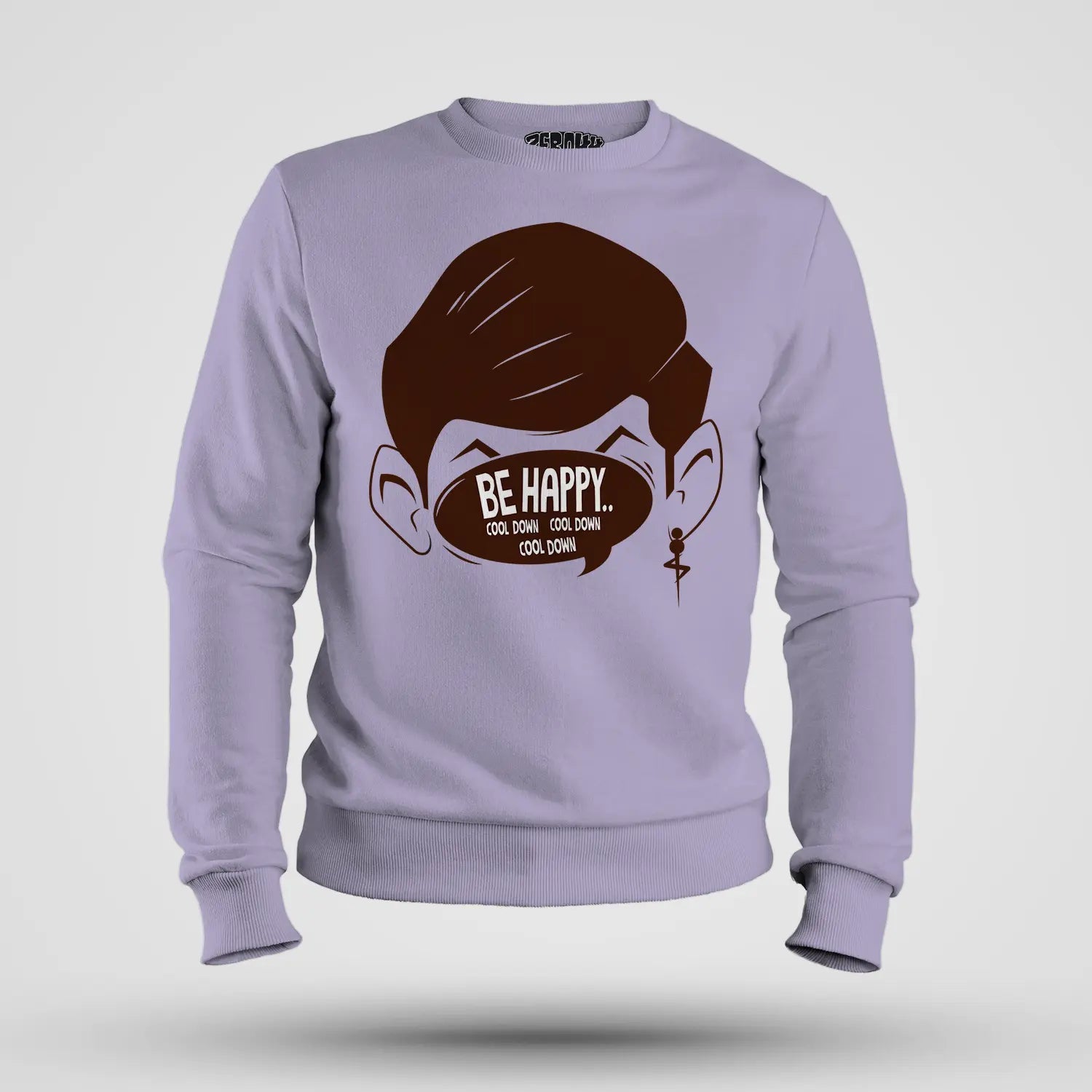 Be Happy Cool Down Cool Down Cool Down Men/Unisex Sweatshirt in Lavender Color