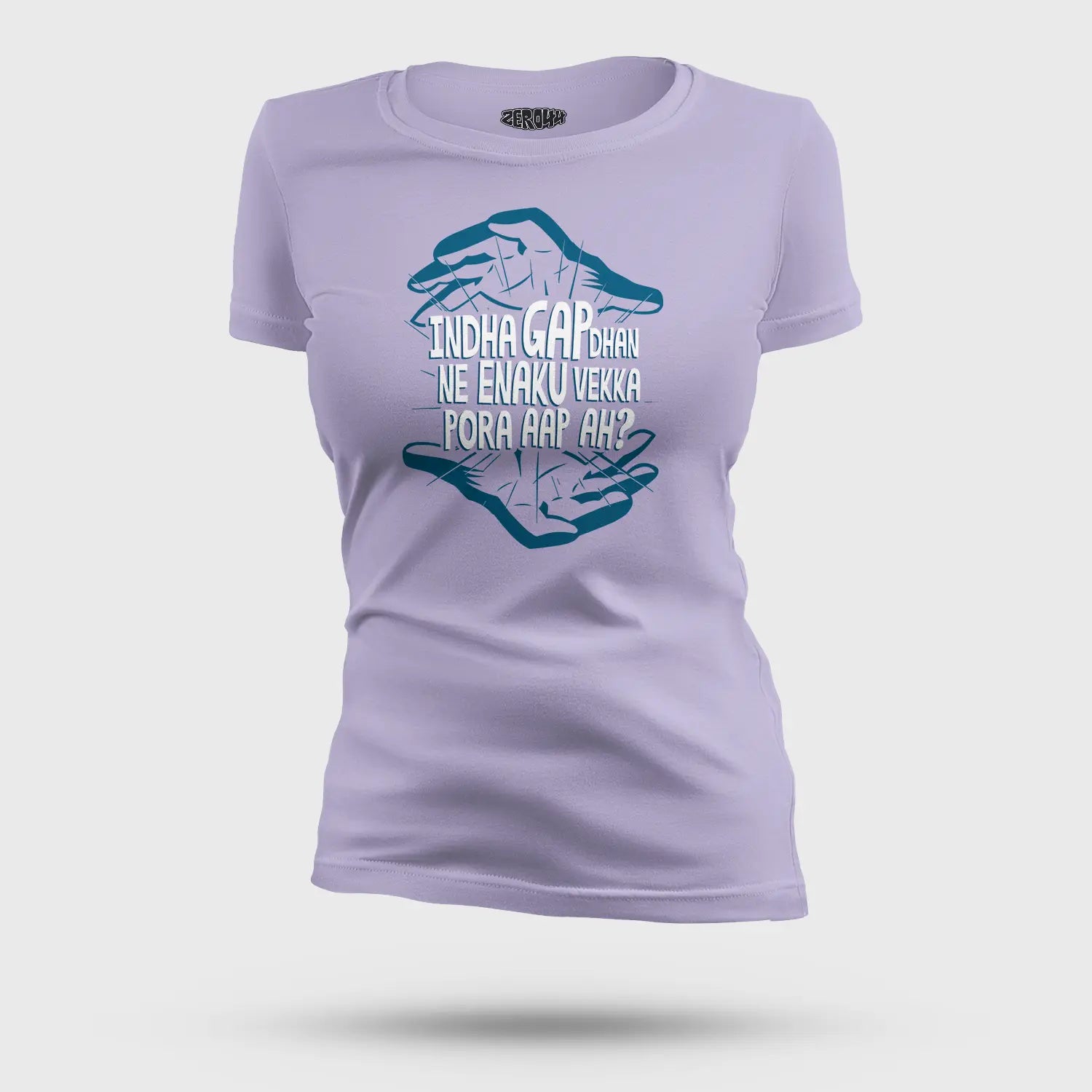 Indha Gap Dhan Ne Enaku Vekka Pora Aap Ah? Women's T-Shirt in Lavender Color