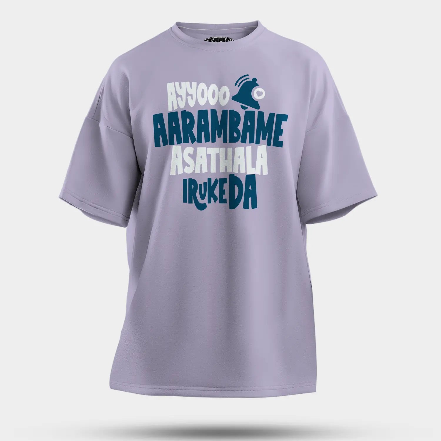 Ayyooo Aarambame Asathala Iruke Da Men/Unisex Oversized T-Shirt in Lavender Color