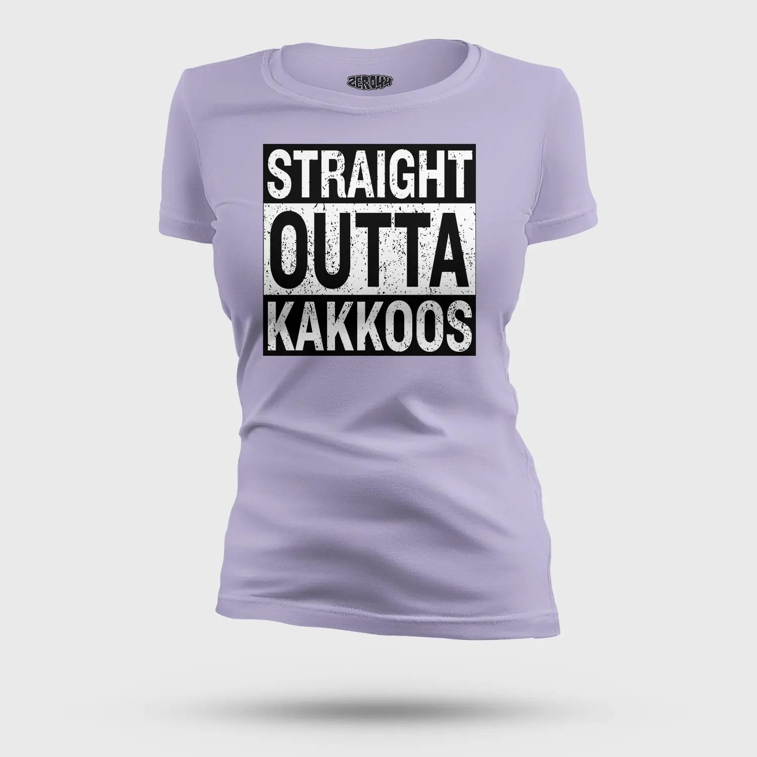Straight Outta Kakkoos Women's T-Shirt in Lavender Color