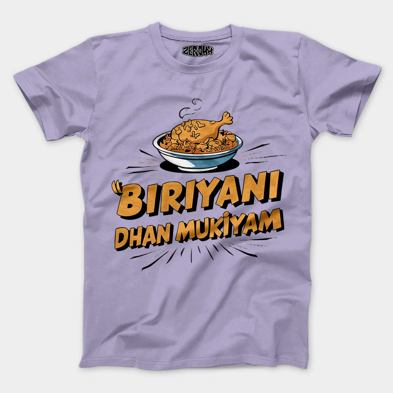 Biriyani Dhan Mukiyam Men/Unisex T-Shirt in Lavender Color
