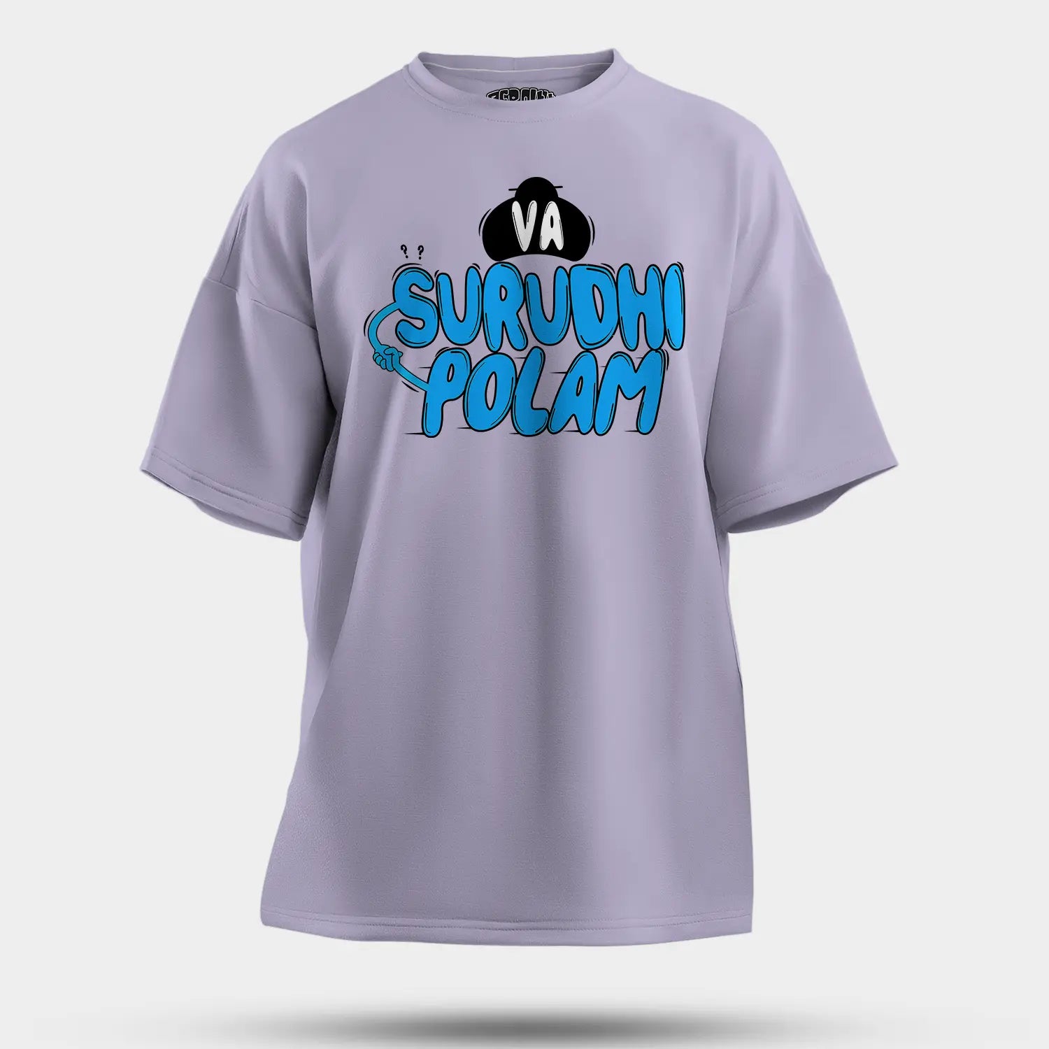 Va Surudhi Polam Men/Unisex Oversized T-Shirt in Lavender Color