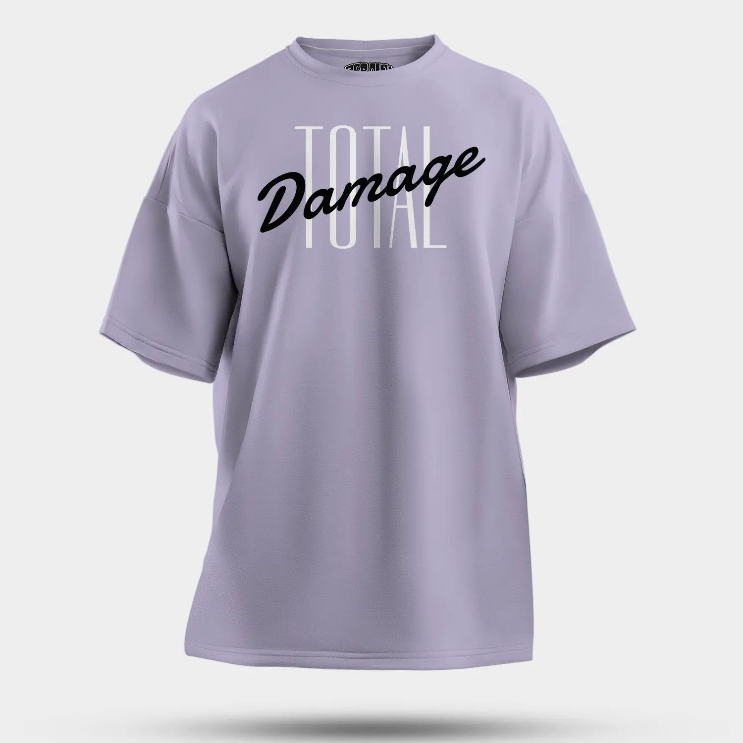 Total Damage Men/Unisex Oversized T-Shirt in Lavender Color