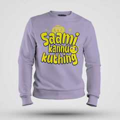 Saami Kannu Kuthing Men/Unisex Sweatshirt in Lavender Color
