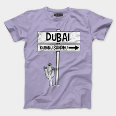 Dubai Kuruku Sandhu Men/Unisex T-Shirt in Lavender Color