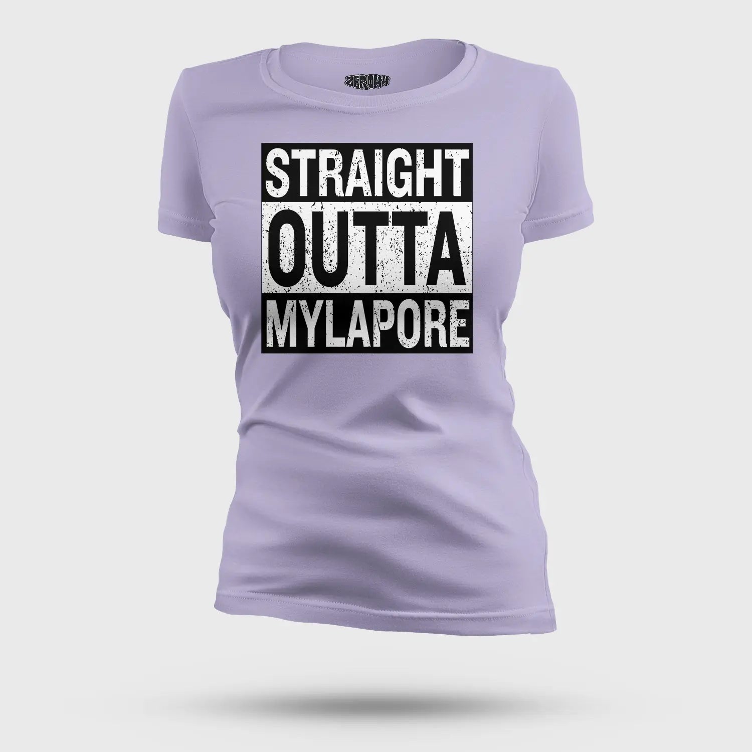 Straight Outta Mylapore Women's T-Shirt in Lavender Color