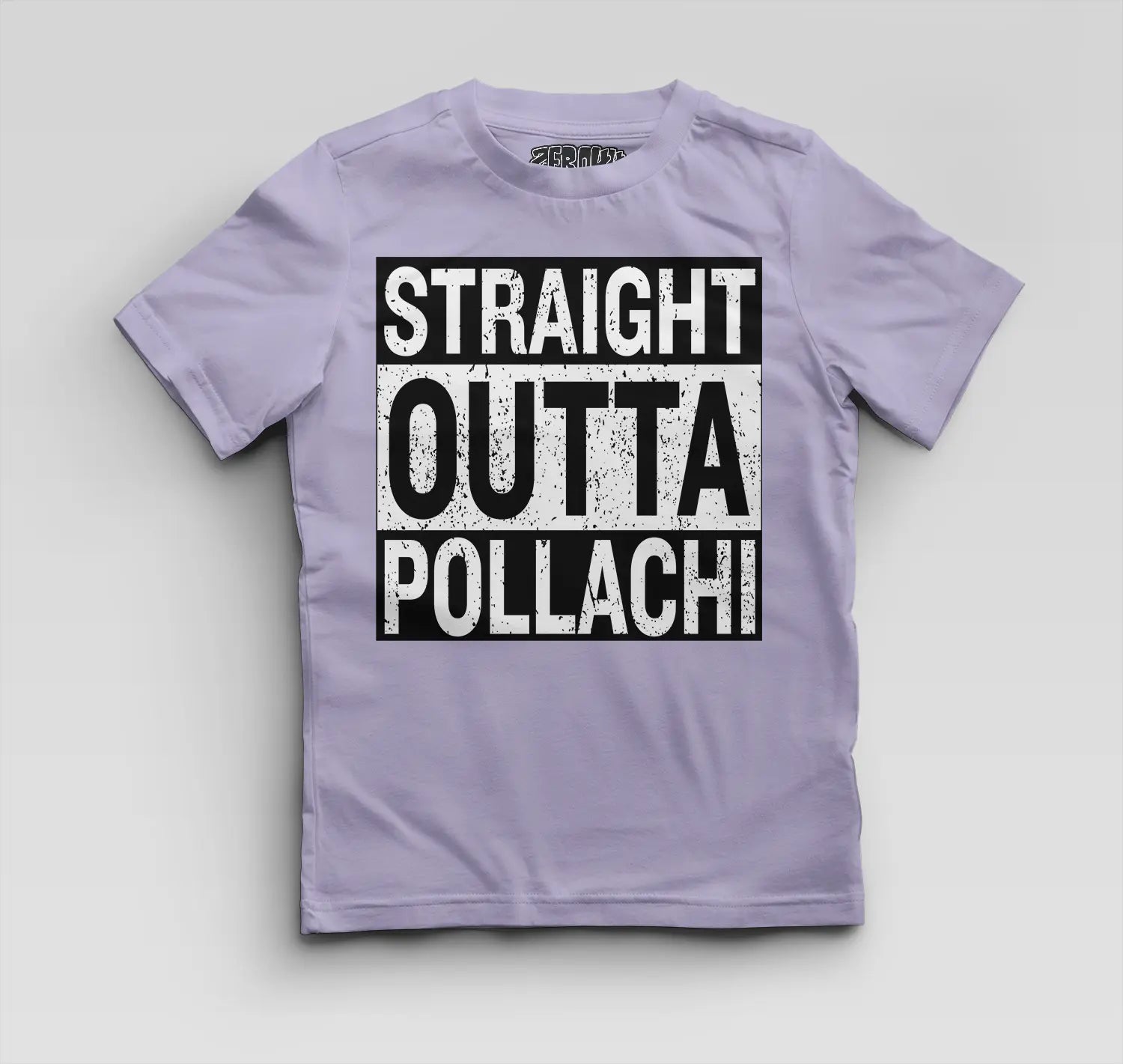 Straight Outta Pollachi Boys Round Neck T-Shirt in Lavender Color