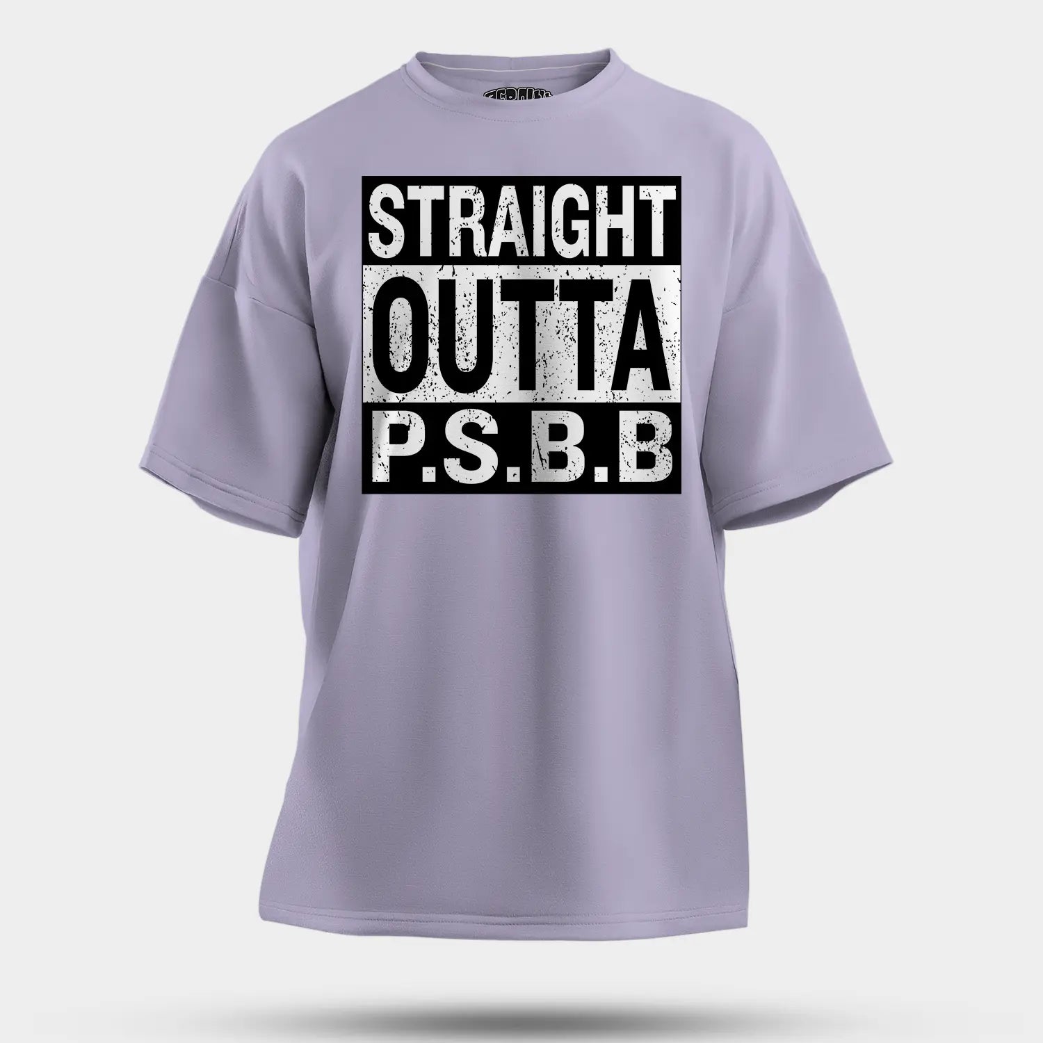 Straight Outta Psbb Men/Unisex Oversized T-Shirt in Lavender Color