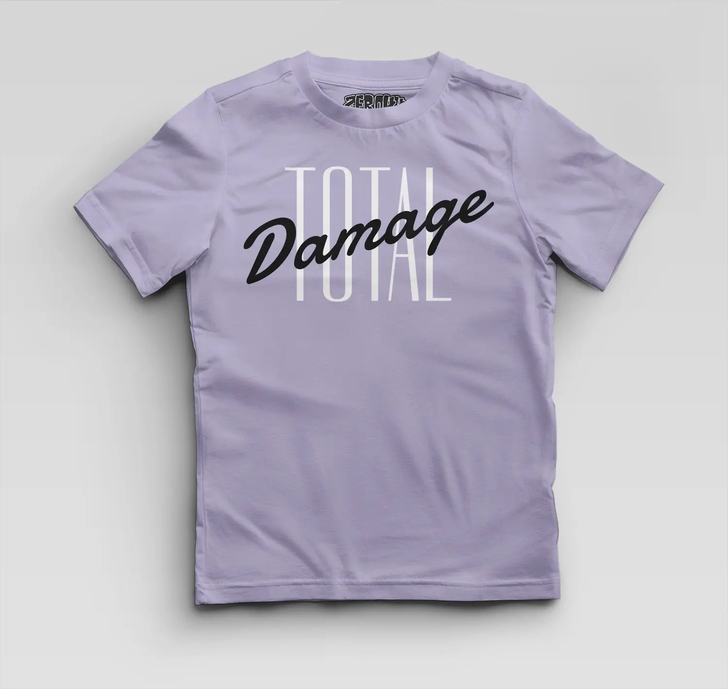 Total Damage Boys Round Neck T-Shirt in Lavender Color