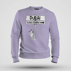Dubai Kuruku Sandhu Men/Unisex Sweatshirt in Lavender Color