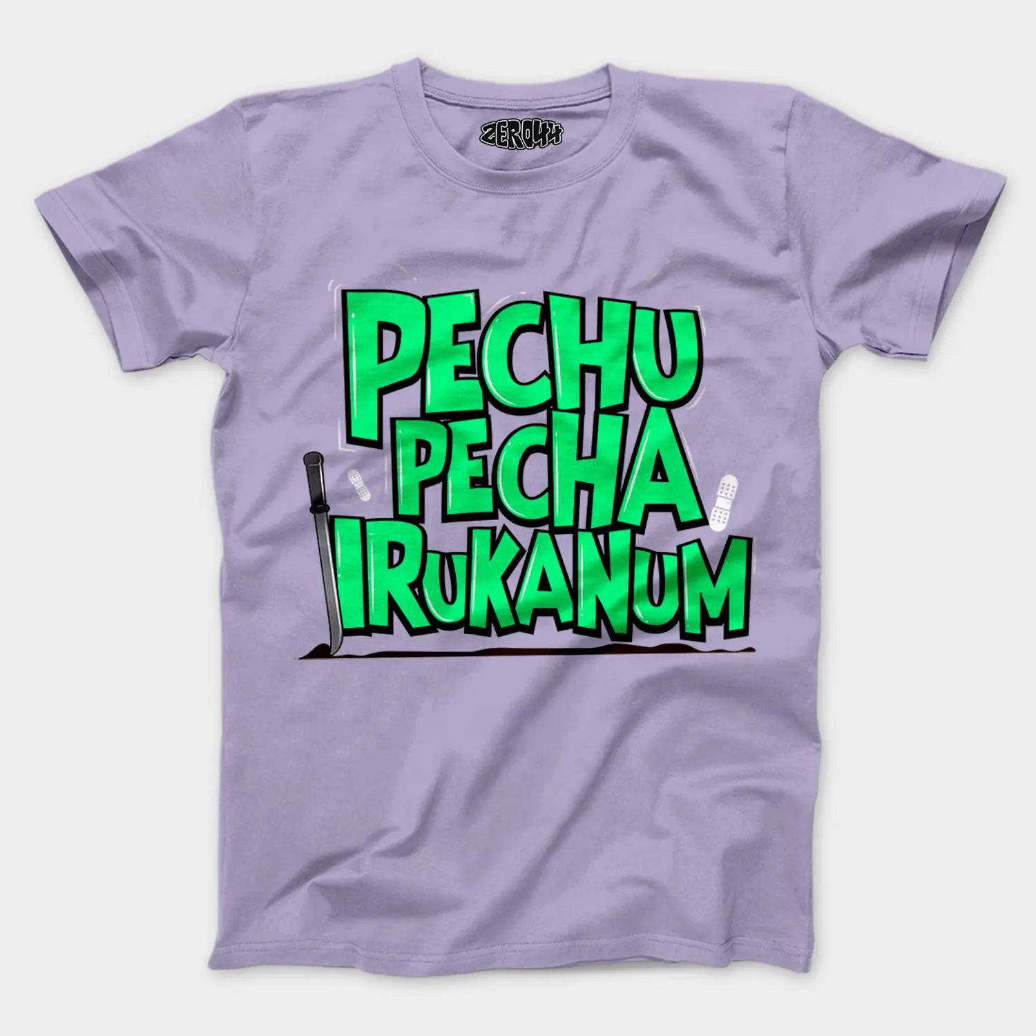 Pechu Pecha Irrukanum Men/Unisex T-Shirt in Lavender Color