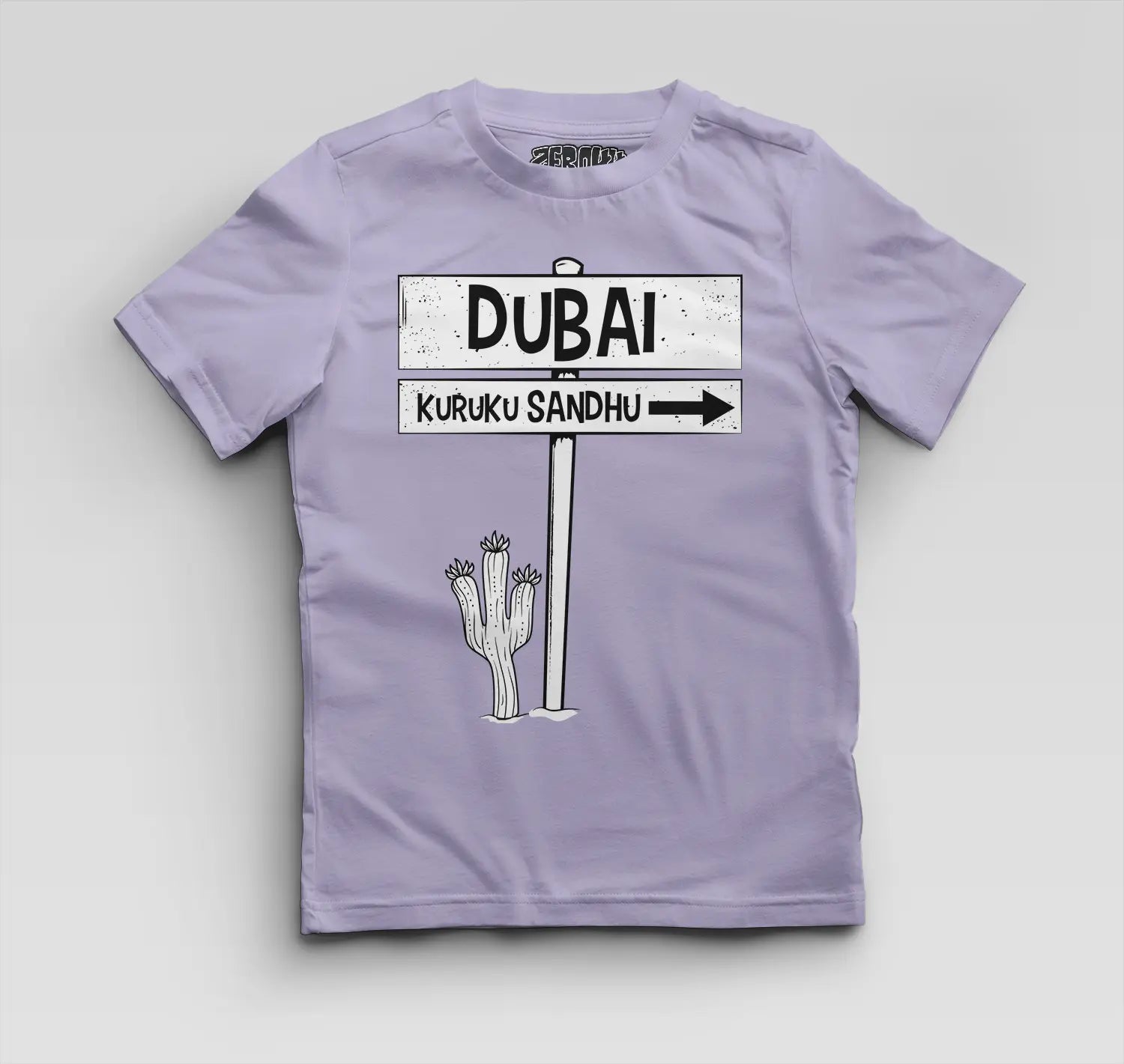 Dubai Kuruku Sandhu Boys Round Neck T-Shirt in Lavender Color