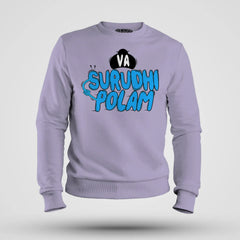 Va Surudhi Polam Men/Unisex Sweatshirt in Lavender Color