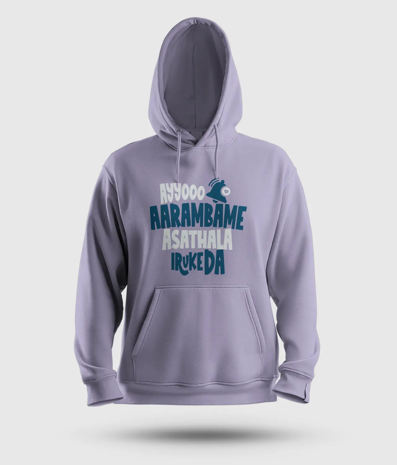 Ayyooo Aarambame Asathala Iruke Da Men/Unisex Hoodie in Lavender Color