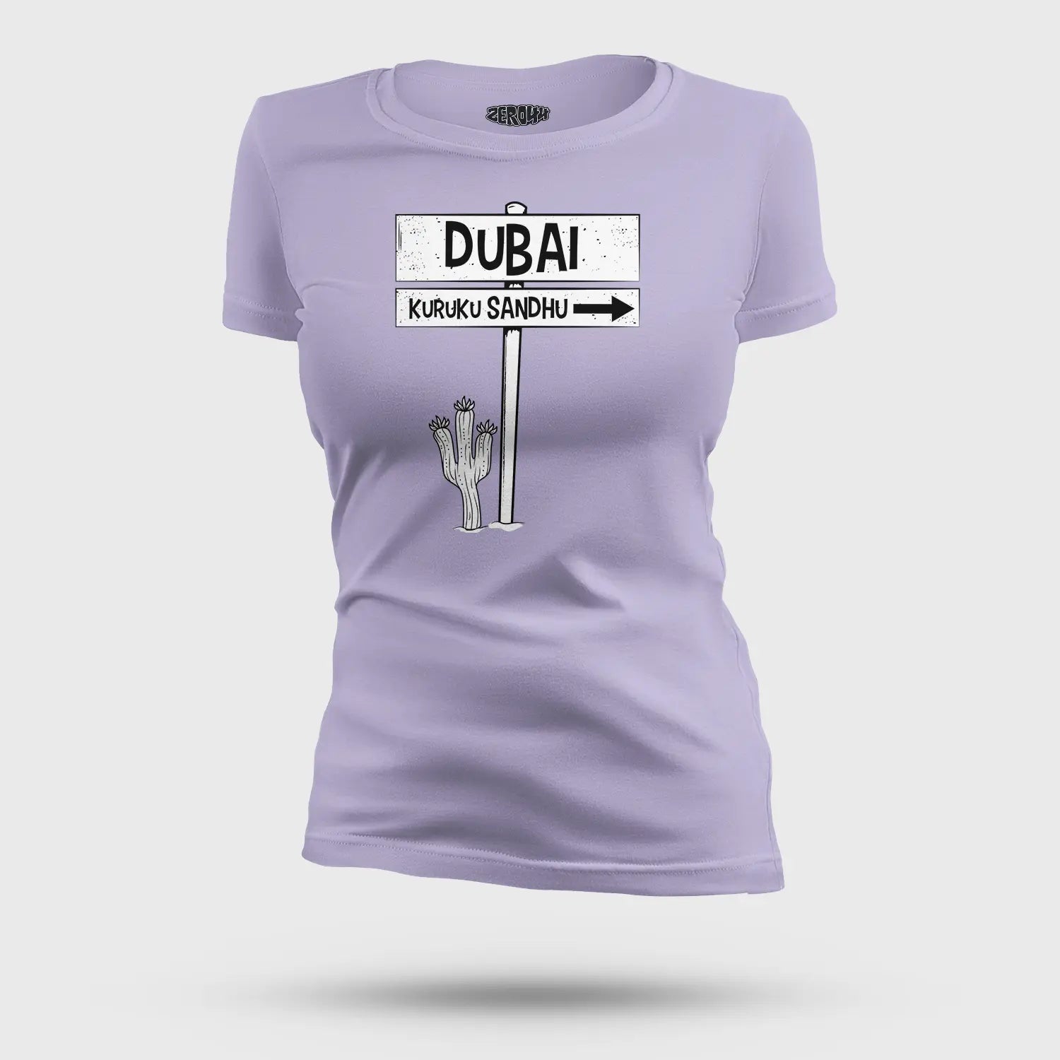 Dubai Kuruku Sandhu Women's T-Shirt in Lavender Color