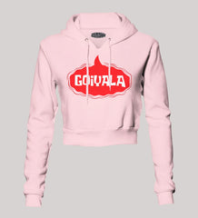 Goiyala Women's Crop Hoodies in Light Baby Pink Color