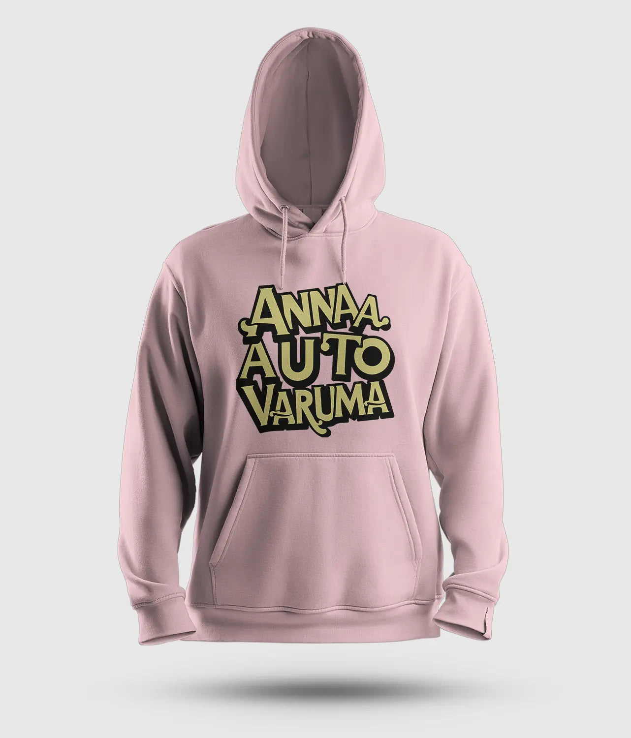Anna Auto Varuma Men/Unisex Hoodie in Light Baby Pink Color