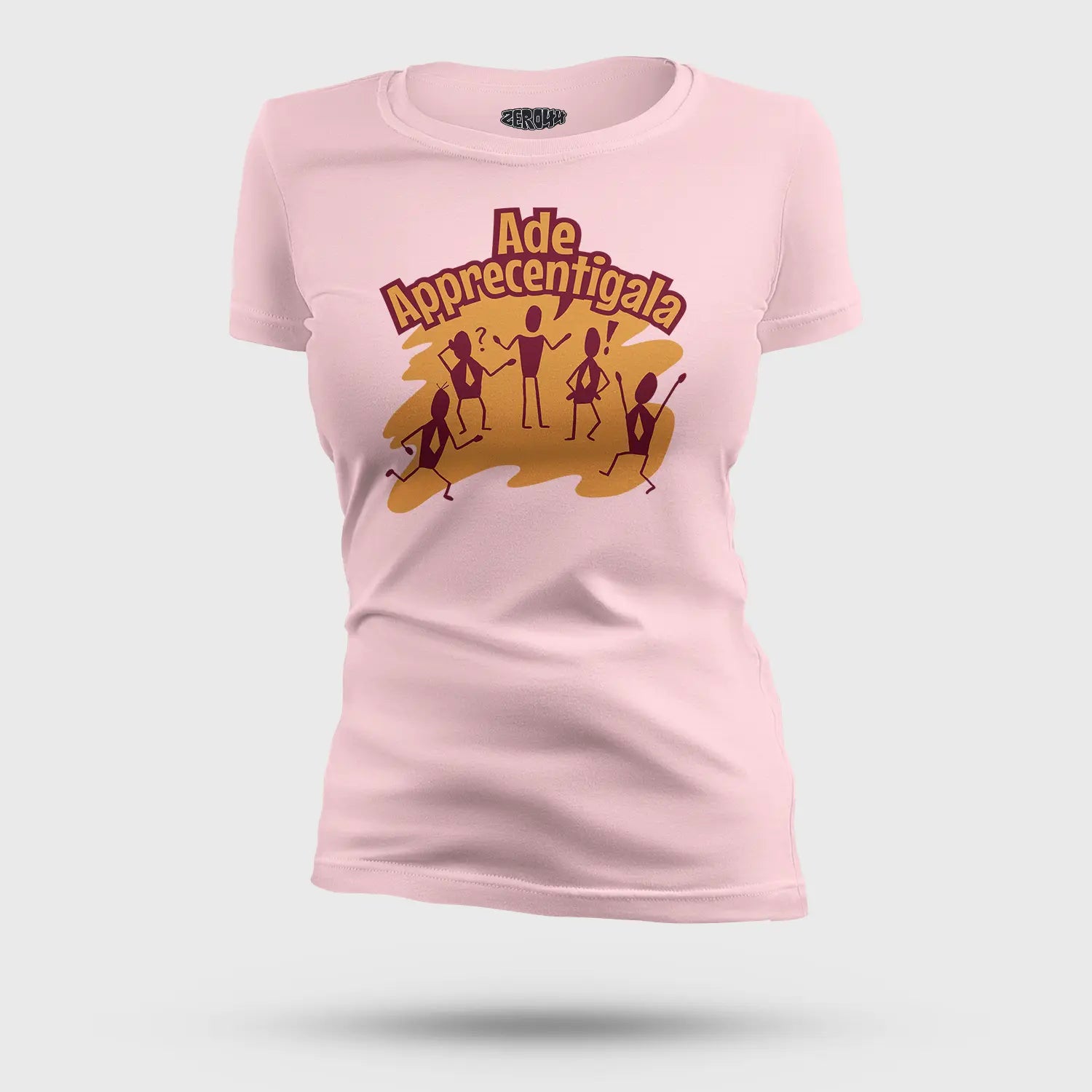 Ade Apprecentingala Women's T-Shirt in Light Baby Pink Color