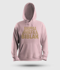 Bhippa Bhiffa Biblak Men/Unisex Hoodie in Light Baby Pink Color