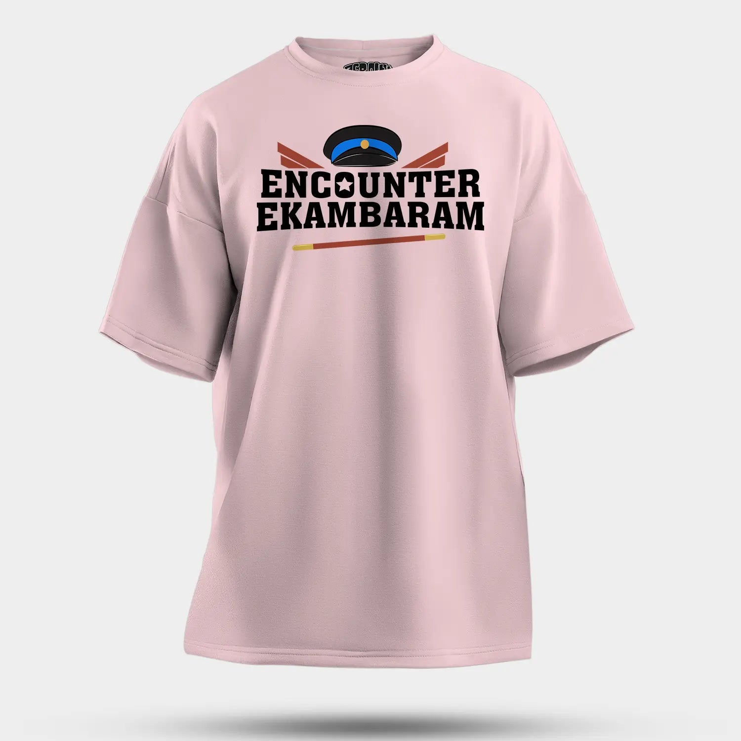 Encounter Ekambaram Men/Unisex Oversized T-Shirt in Light Baby Pink Color