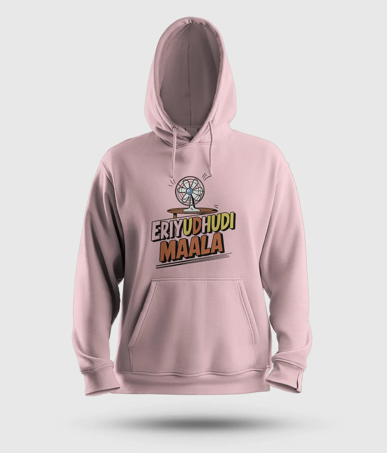 Eriyudhudi Maala Men/Unisex Hoodie in Light Baby Pink Color