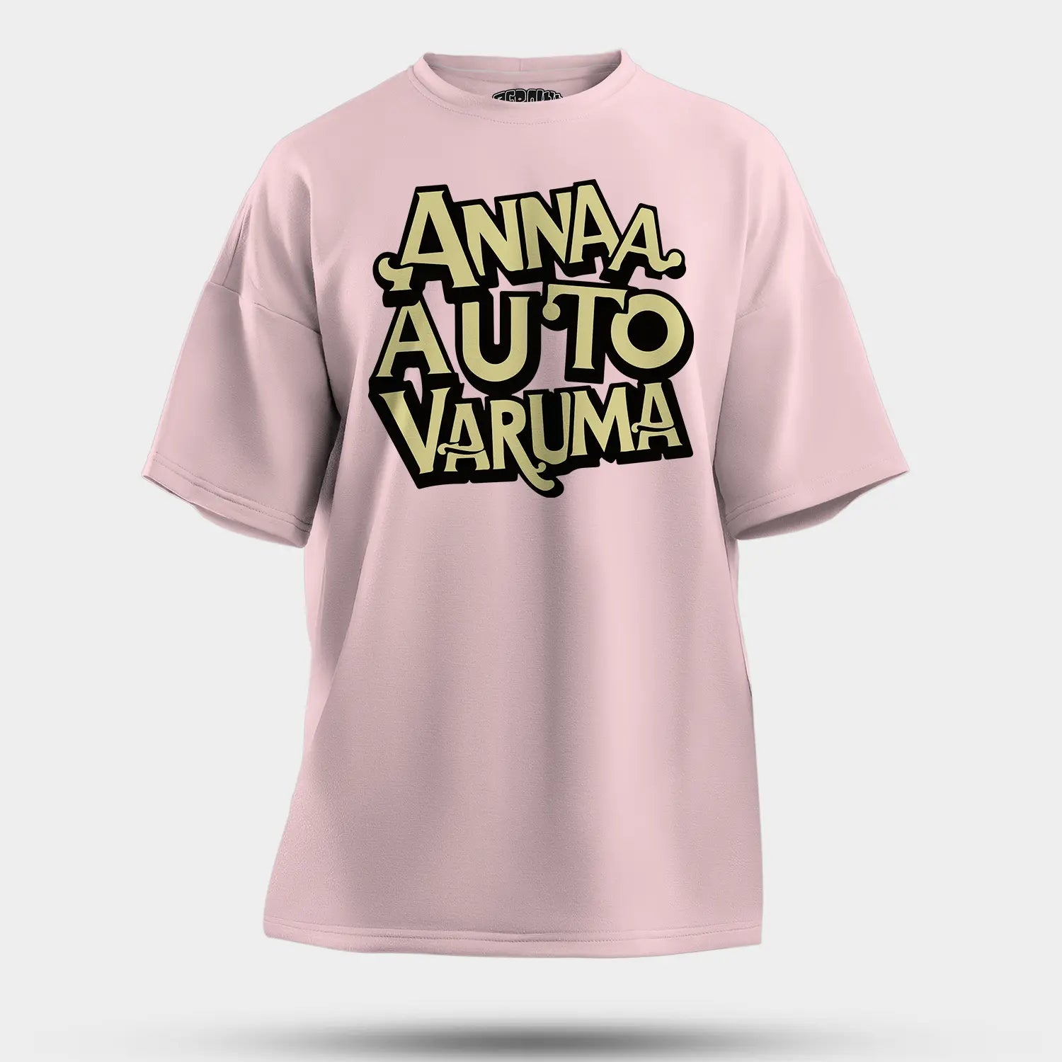 Anna Auto Varuma Men/Unisex Oversized T-Shirt in Light Baby Pink Color